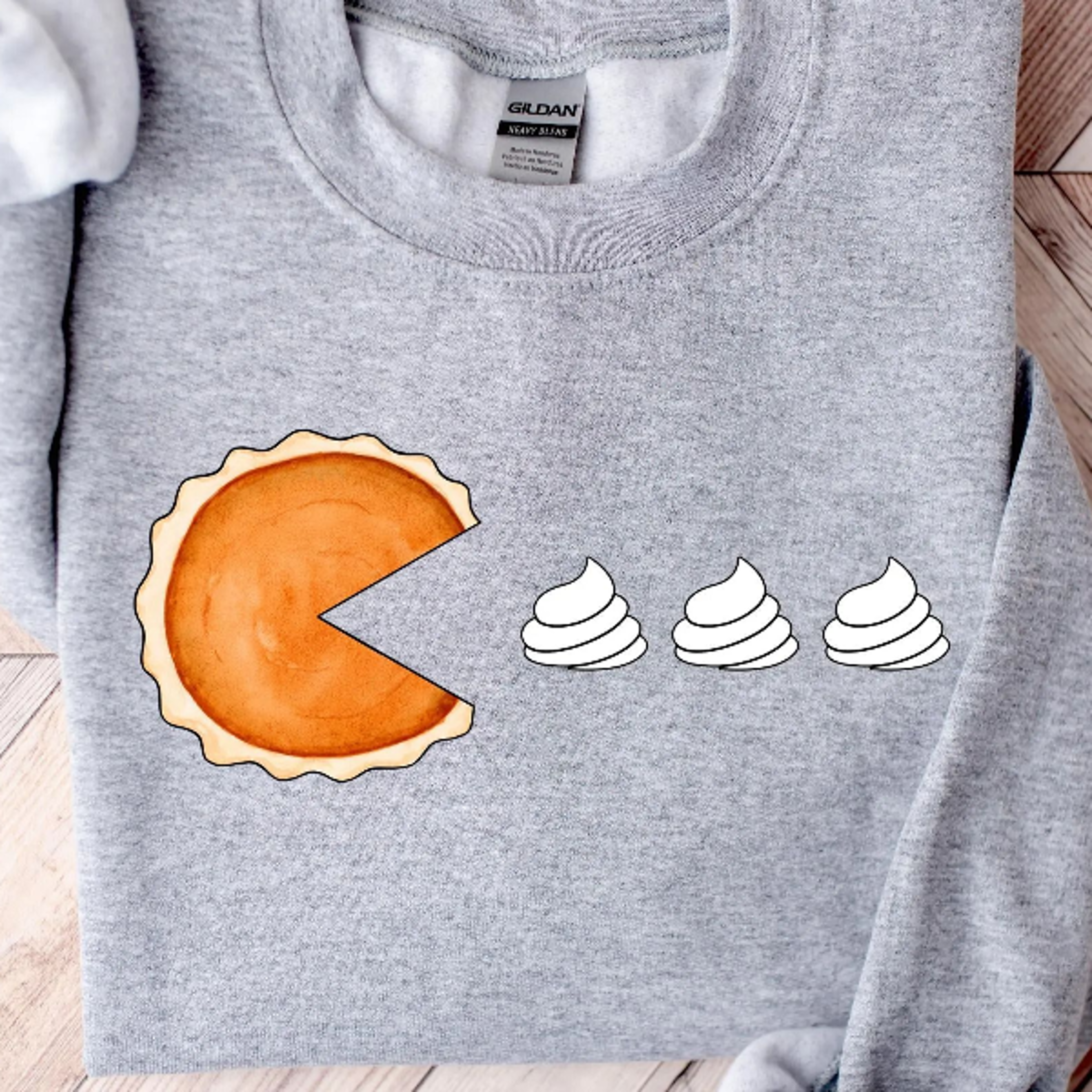 pumpkin pie sweatshirt thick thighs thanksgiving cozy fall crewneck