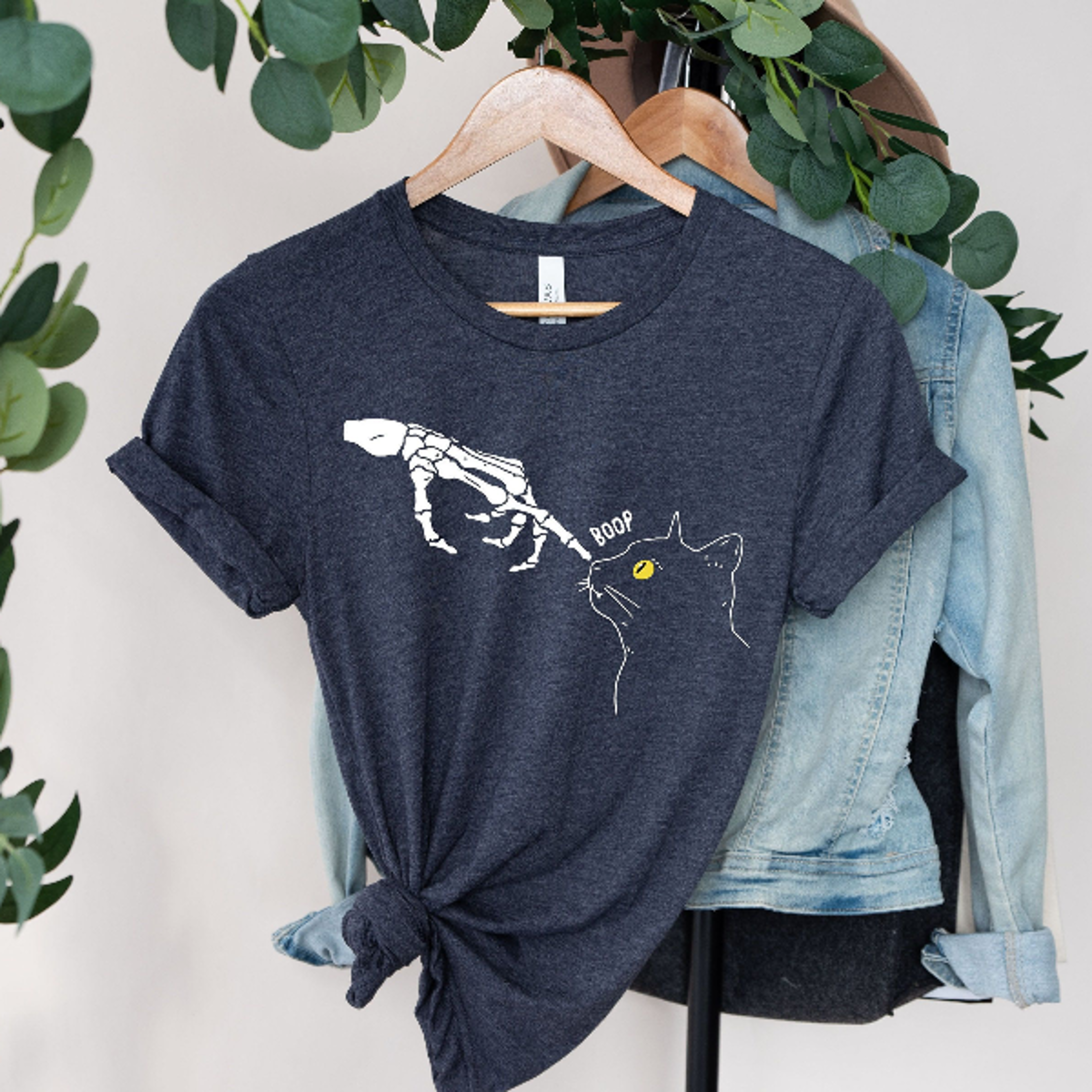skeleton cat halloween sweatshirt spooky cat lover fall shirt
