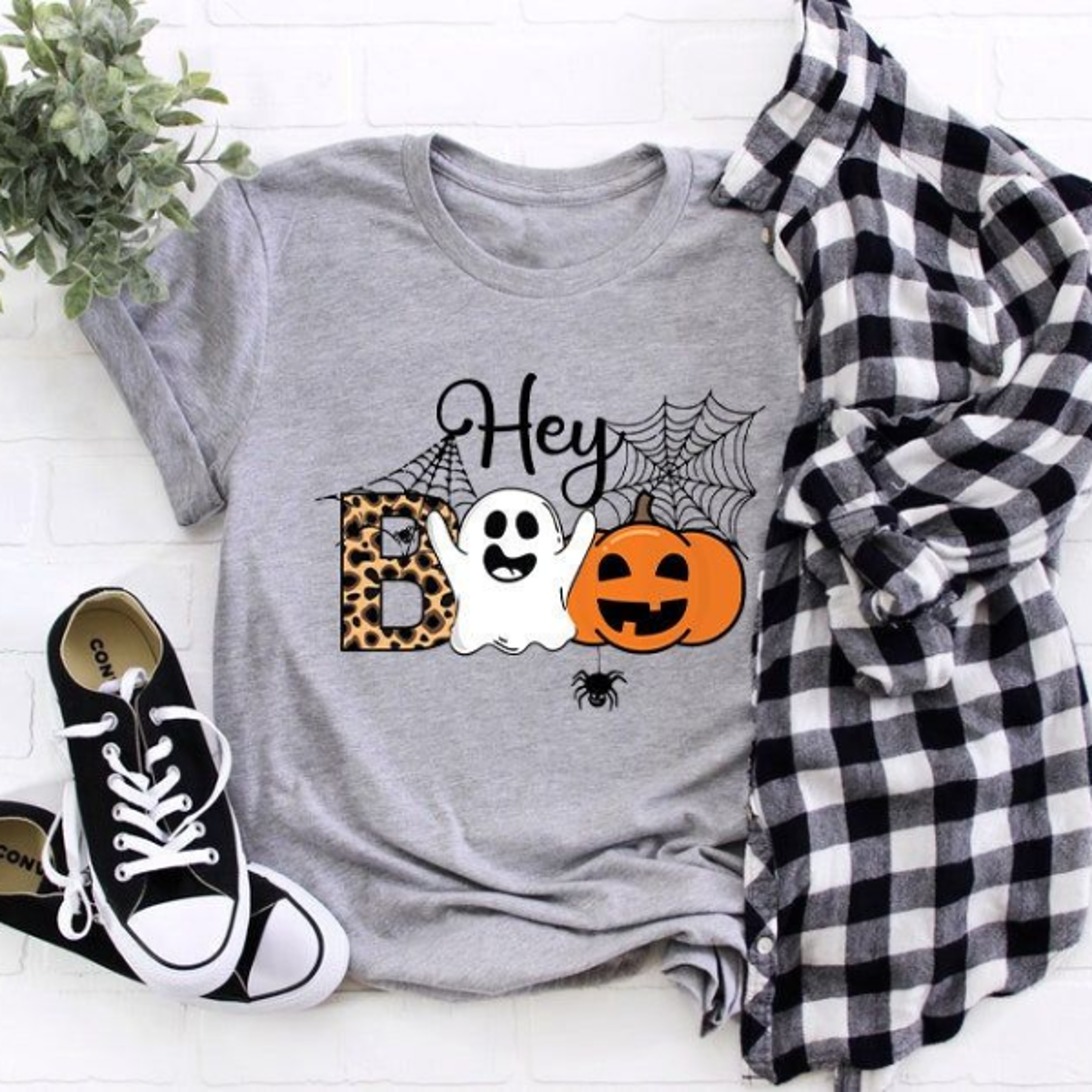 hey boo halloween shirt cute teacher mom spooky season tee