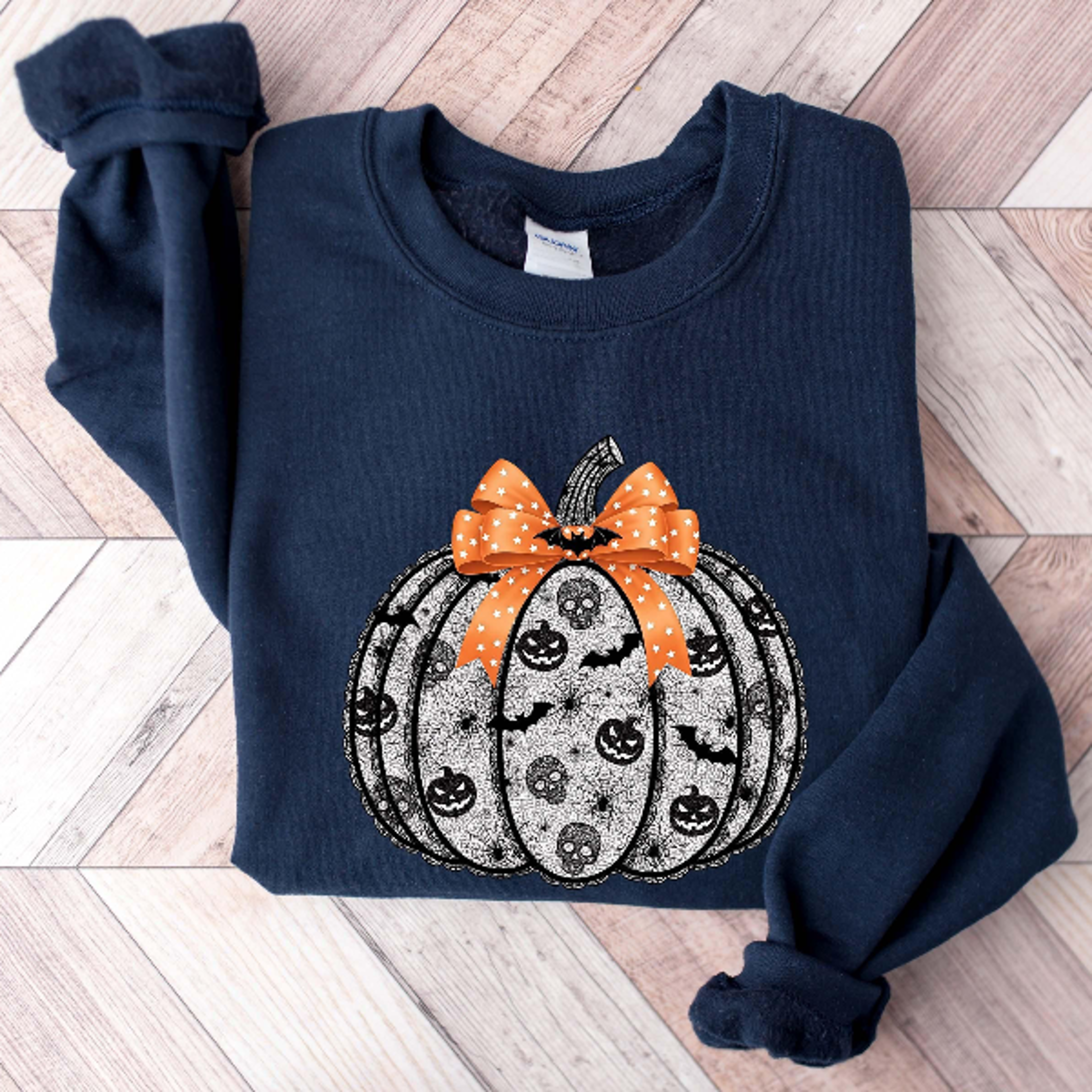 Pumpkin Season Sweatshirt Coquette Fall Vibes Cute Halloween Sweater 0