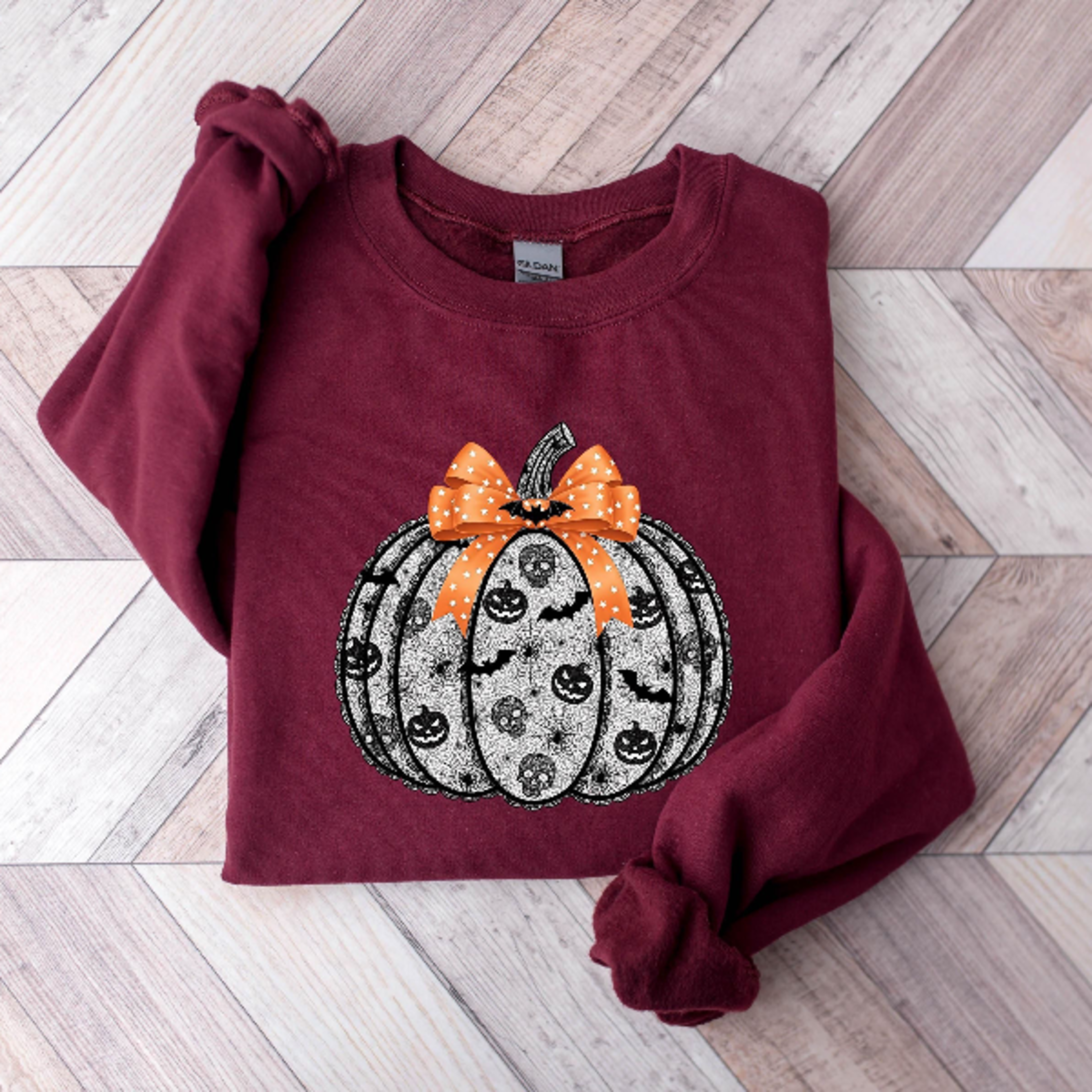 Pumpkin Season Sweatshirt Coquette Fall Vibes Cute Halloween Sweater 1