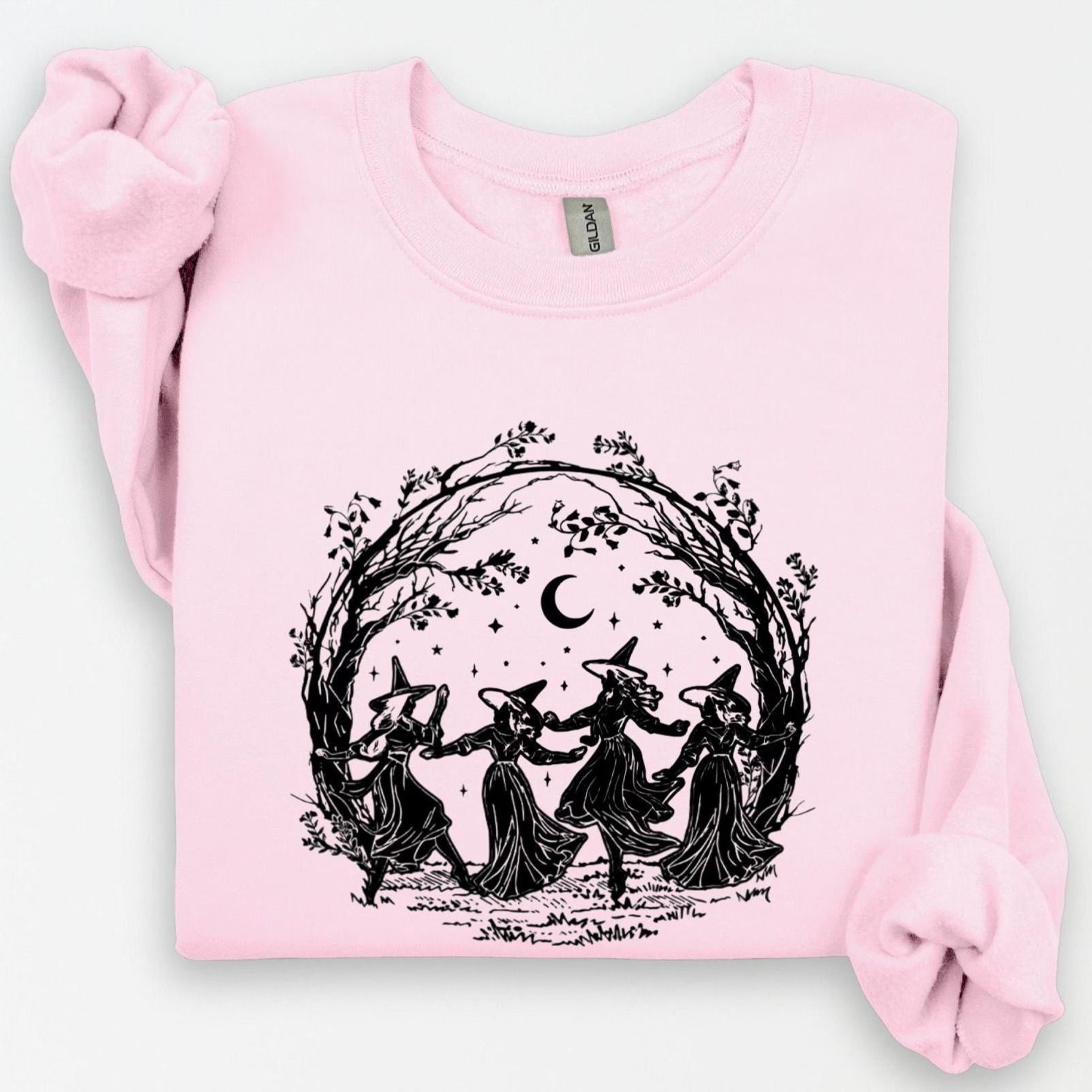 Girls Will Be Girls Witch Sweatshirt Funny Witchy Halloween Crewneck 4
