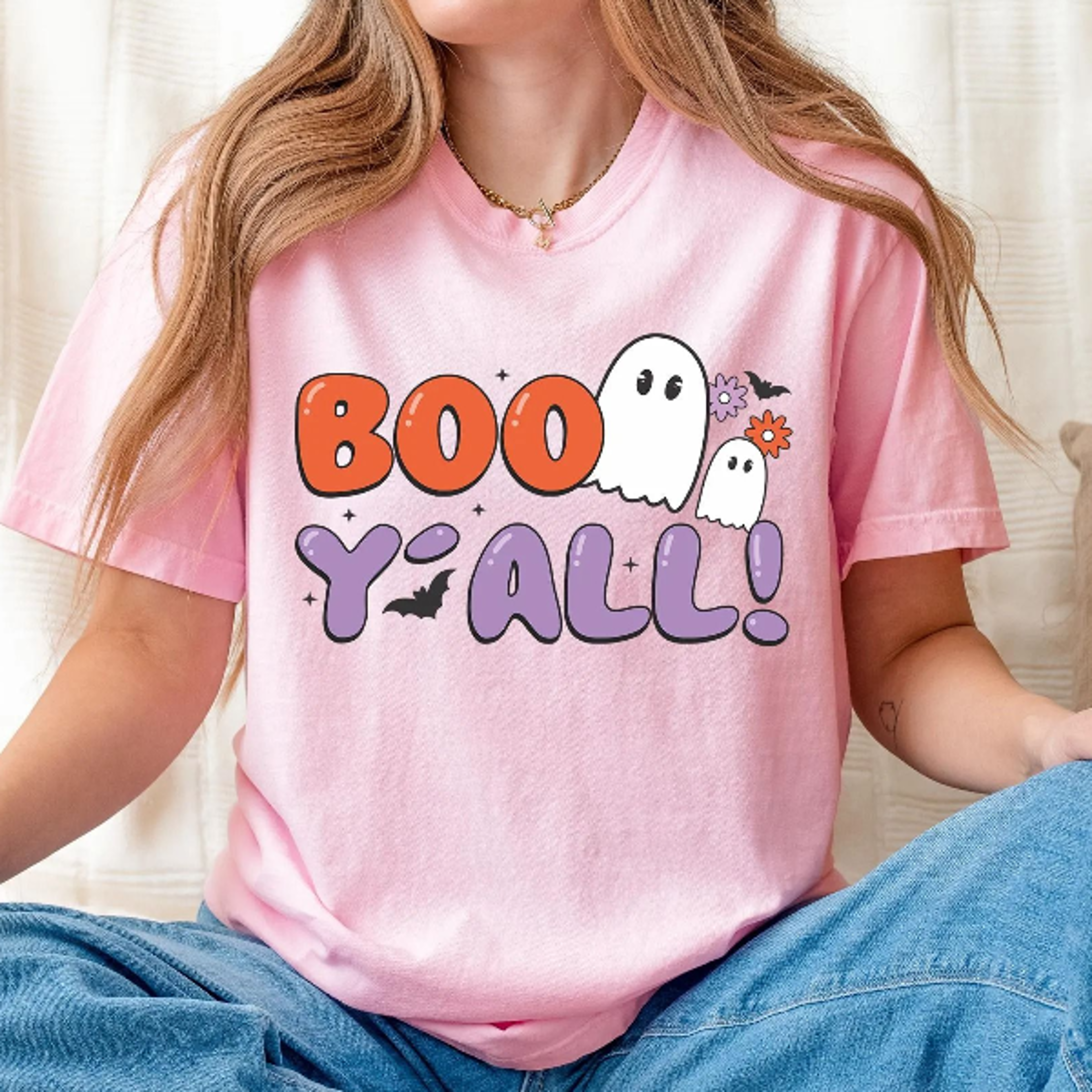 Boo Yall Texas Halloween Shirt Spooky Ghost Western Tee 3
