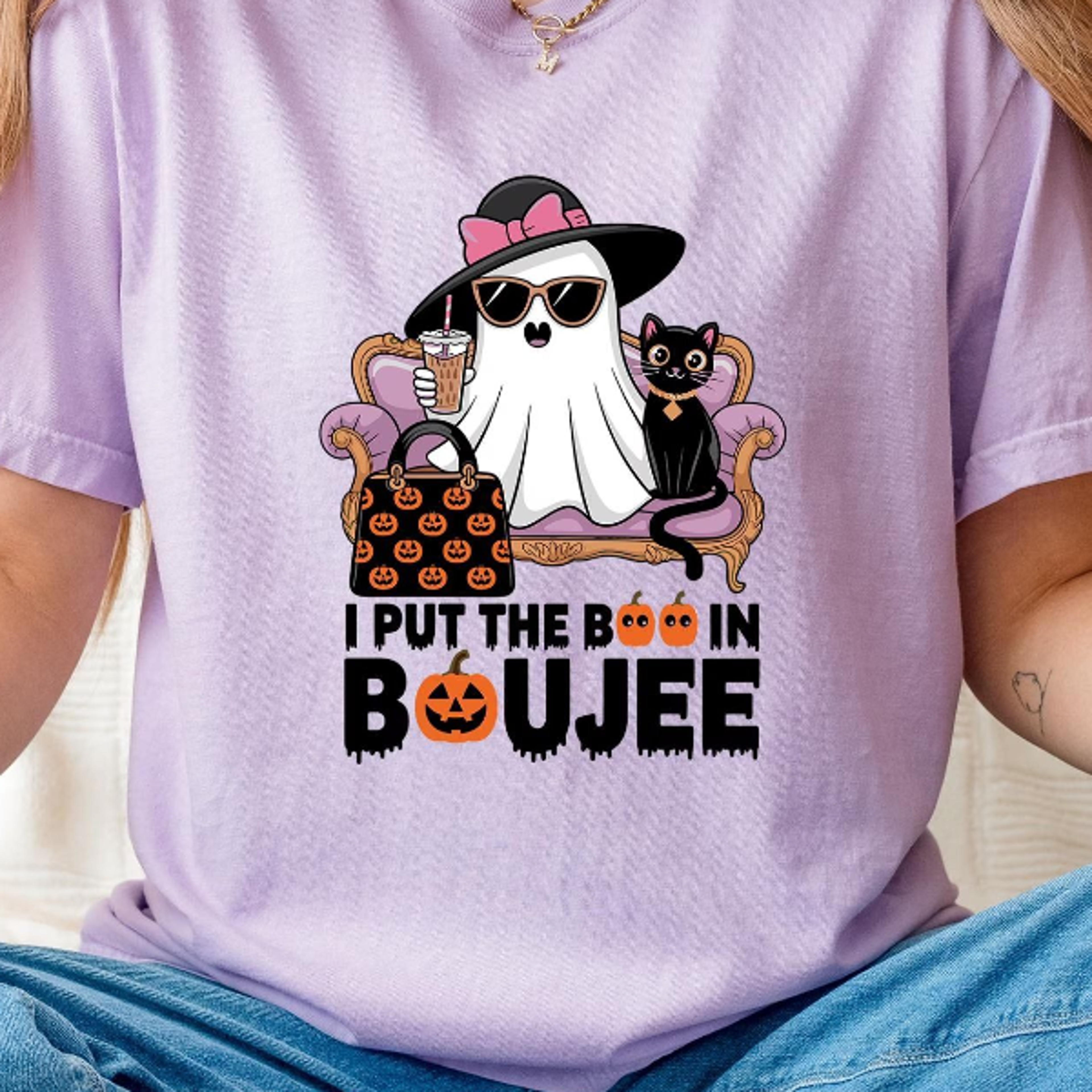 coquette halloween shirt boujee ghost cute spooky season tee