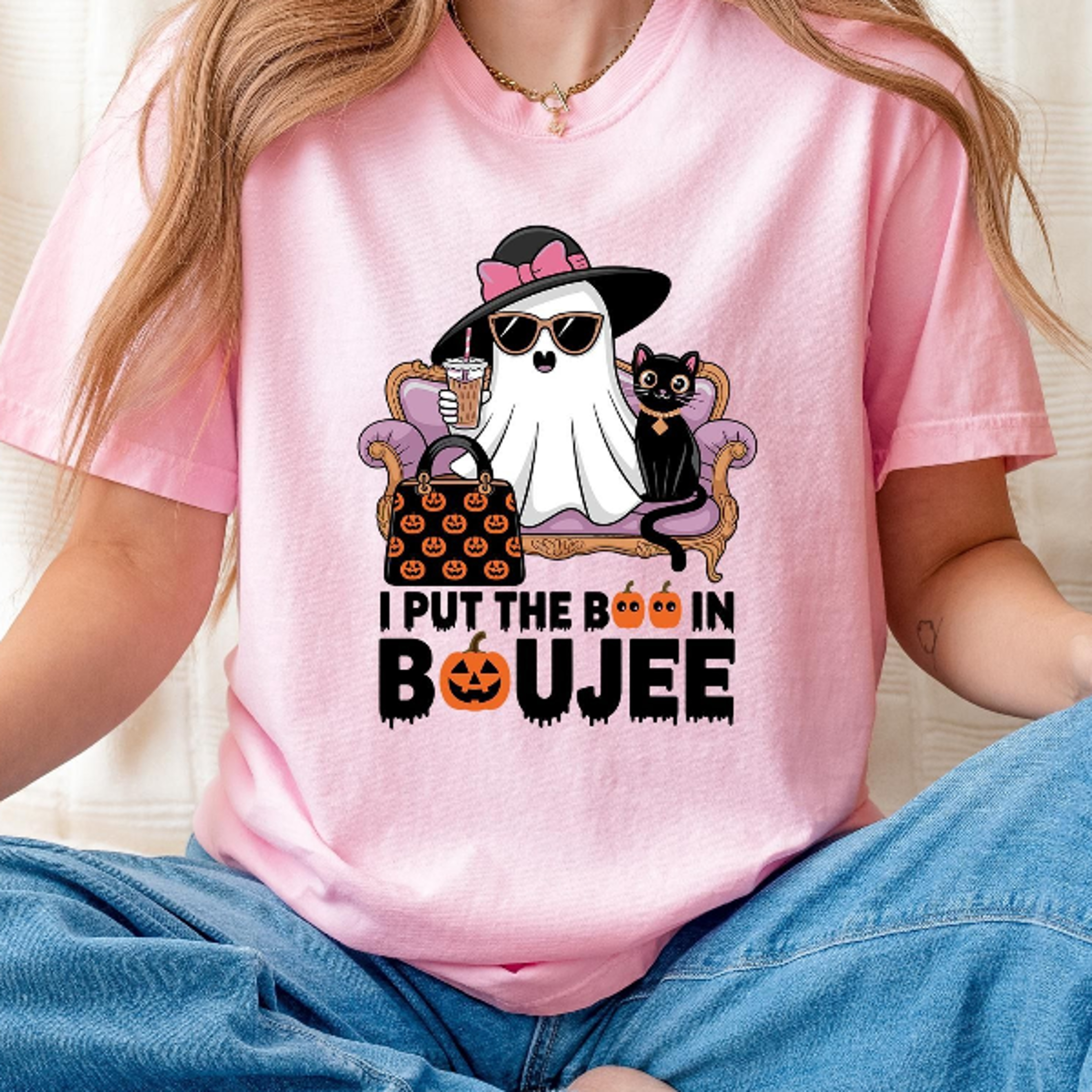 Coquette Halloween Shirt Boujee Ghost Cute Spooky Season Tee 2