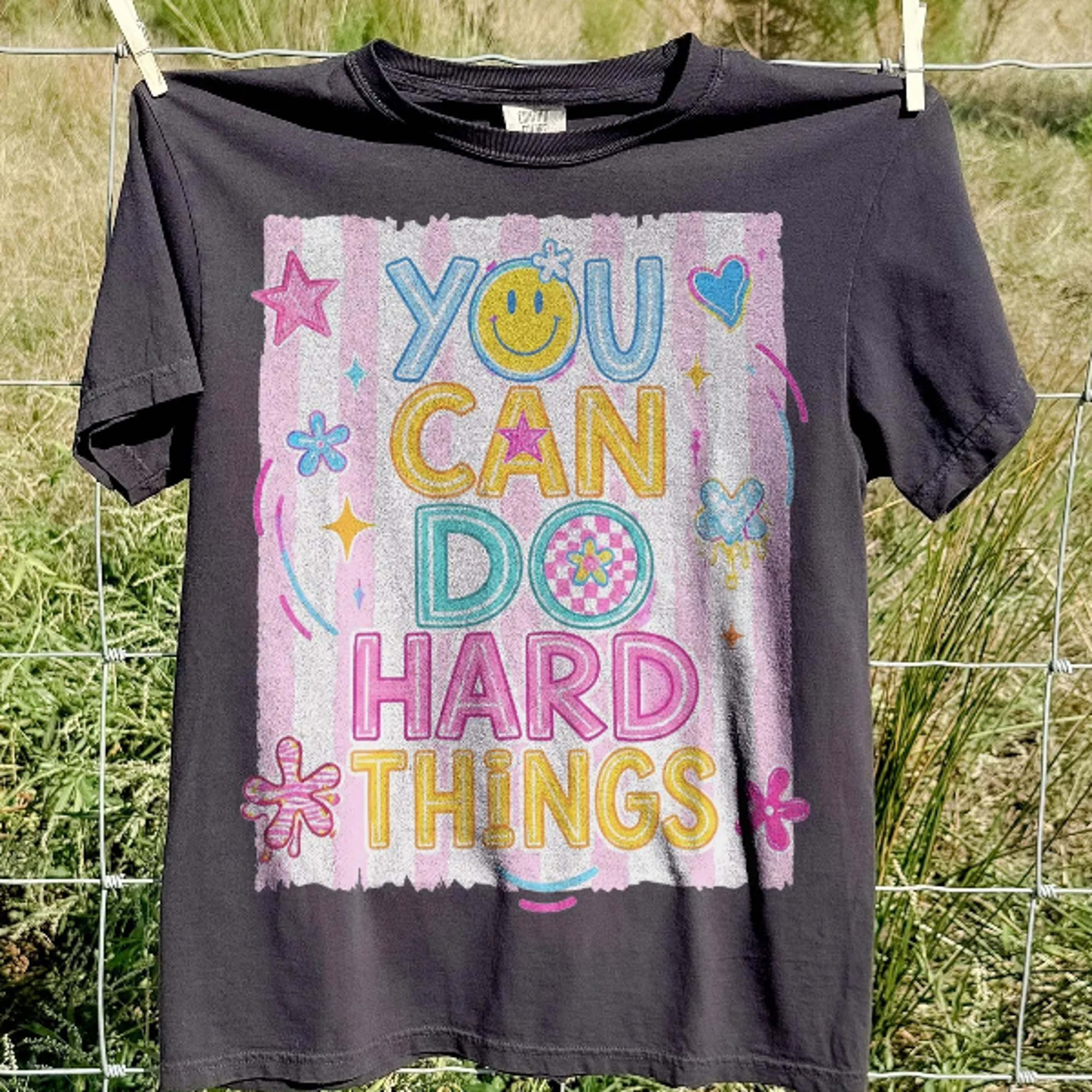 colorful motivation graphic tee, inspirational teacher confidence shirt, classroom encouragement