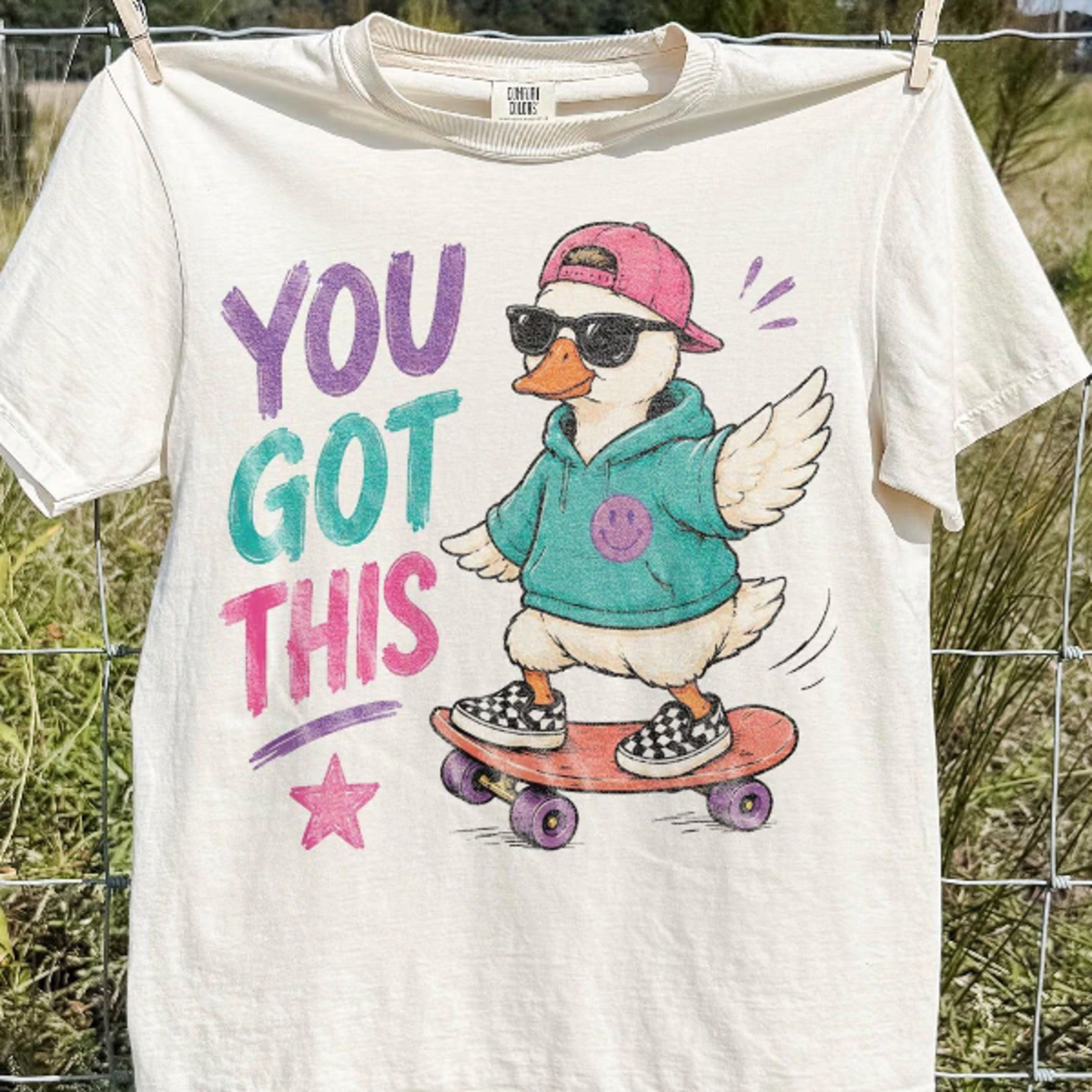 Cute Duck Graphic Tee Inspirational Teacher Motivation Shirt Positive Classroom 1