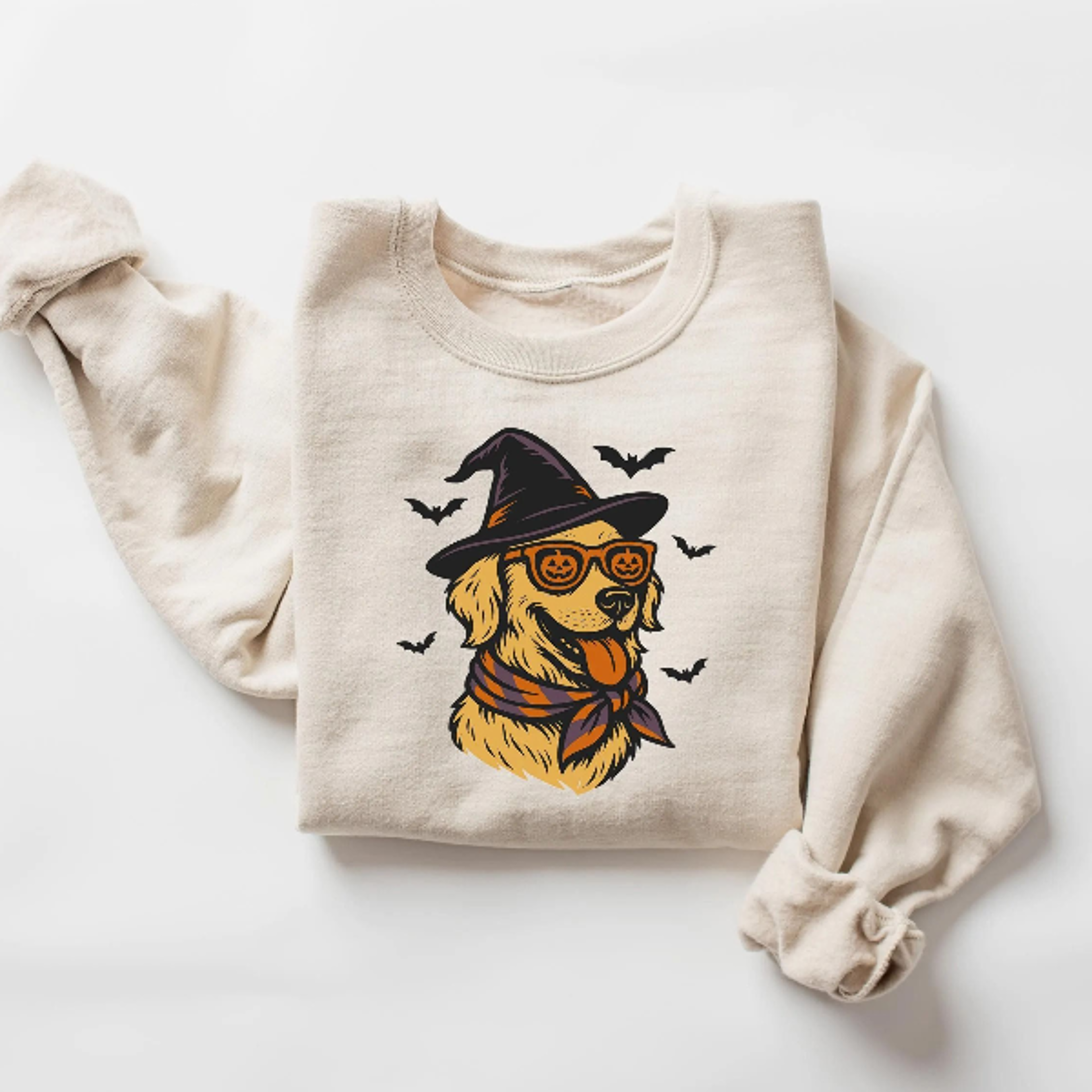 Golden Retriever Witch Halloween Shirt Cute Spooky Dog Lover Tee 3