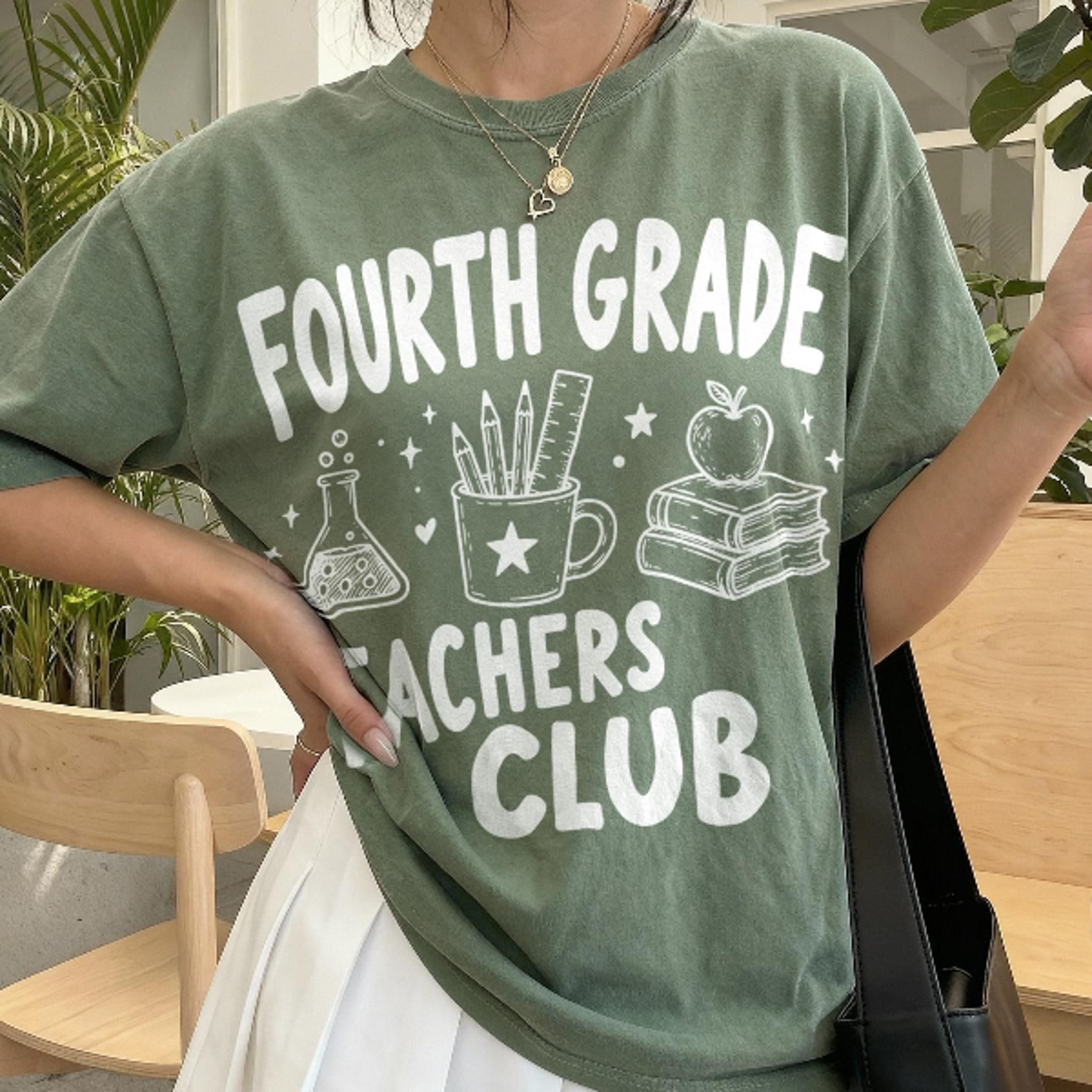Fourth Grade Classroom Graphic Tee Elementary Teacher School Spirit Shirt Educator Club Apparel 1