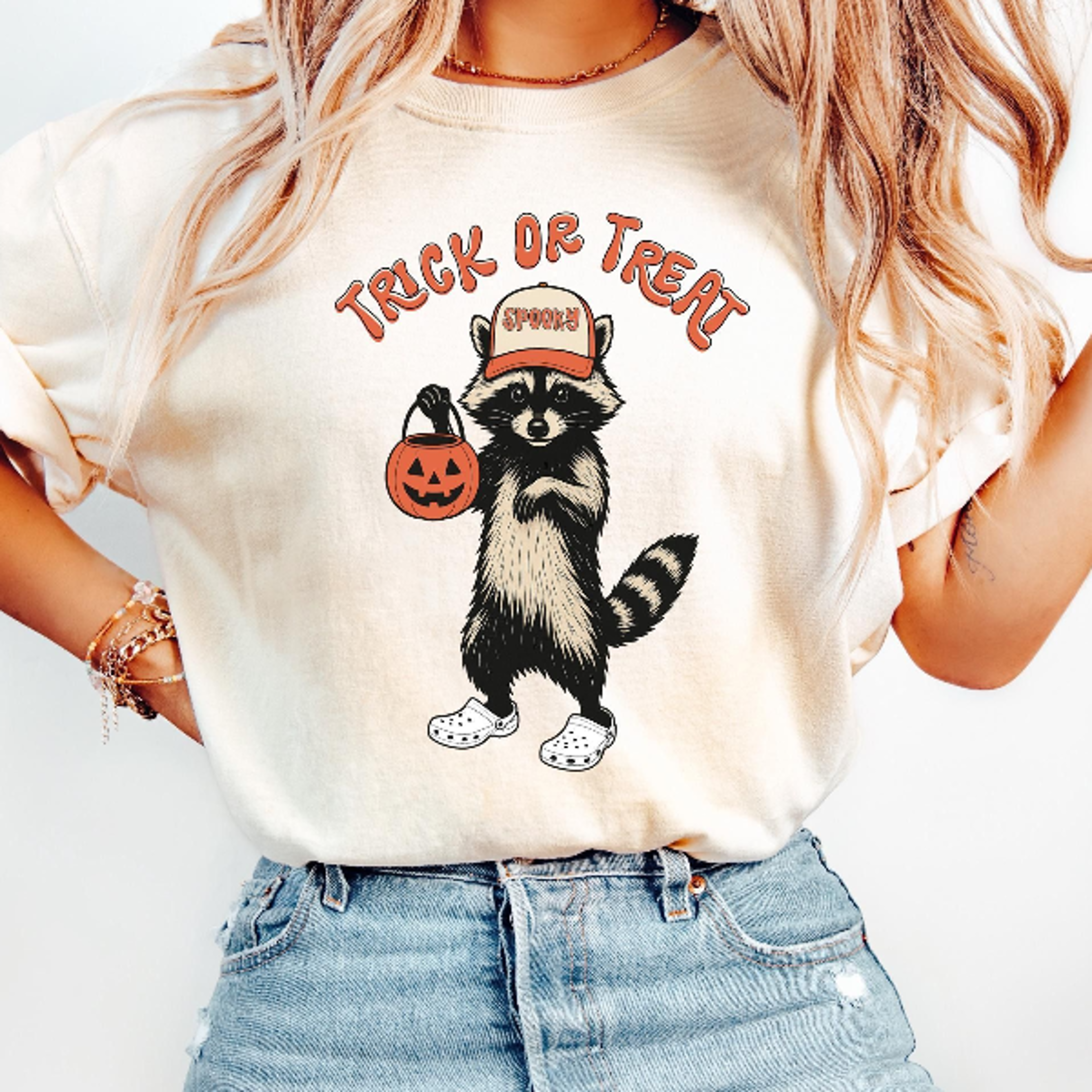 Trick Or Treat Raccoon Shirt Funny Trash Raccoon Halloween Meme Tee 1