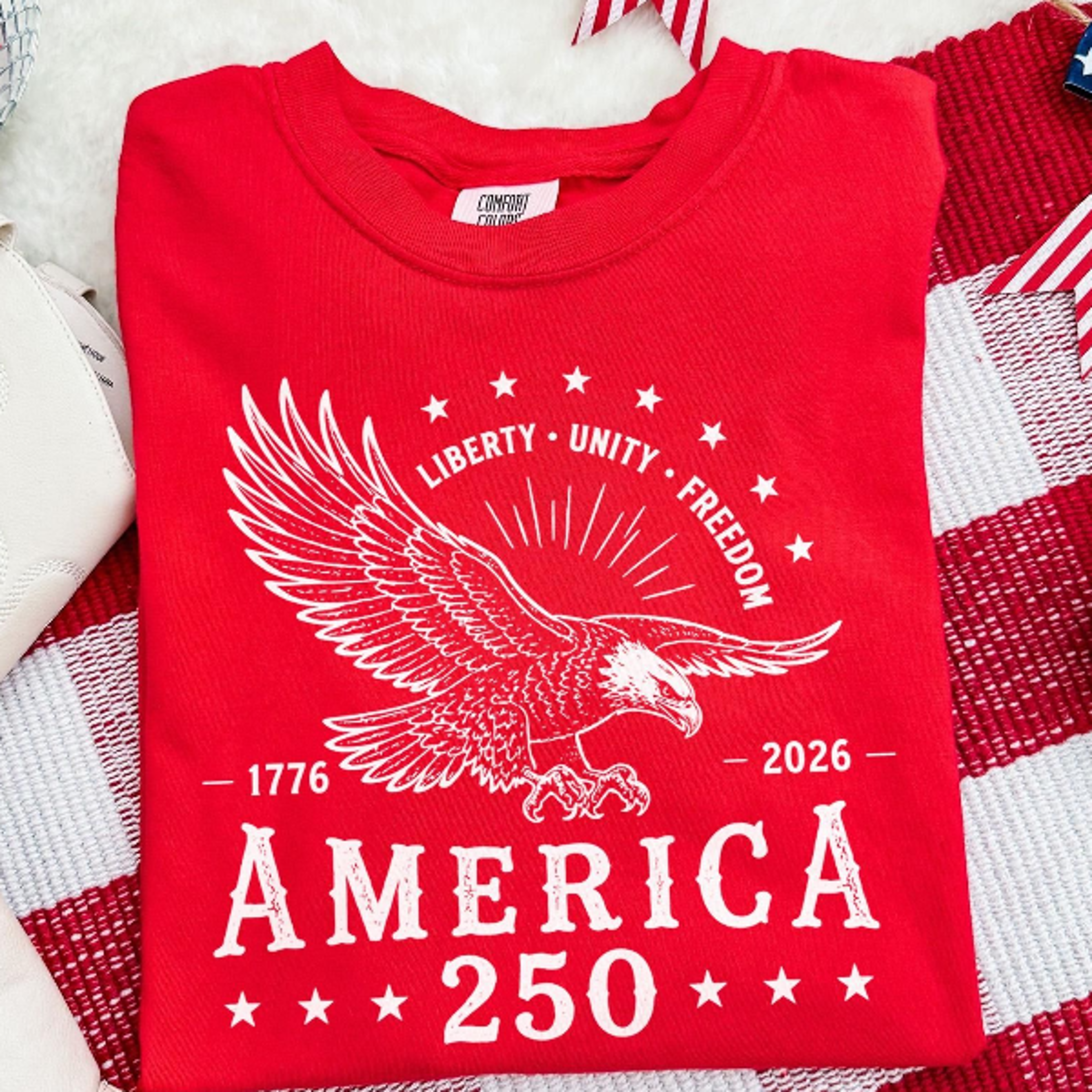 america 250 shirt, patriotic eagle graphic tee, usa 250th anniversary 1776 2026 freedom design