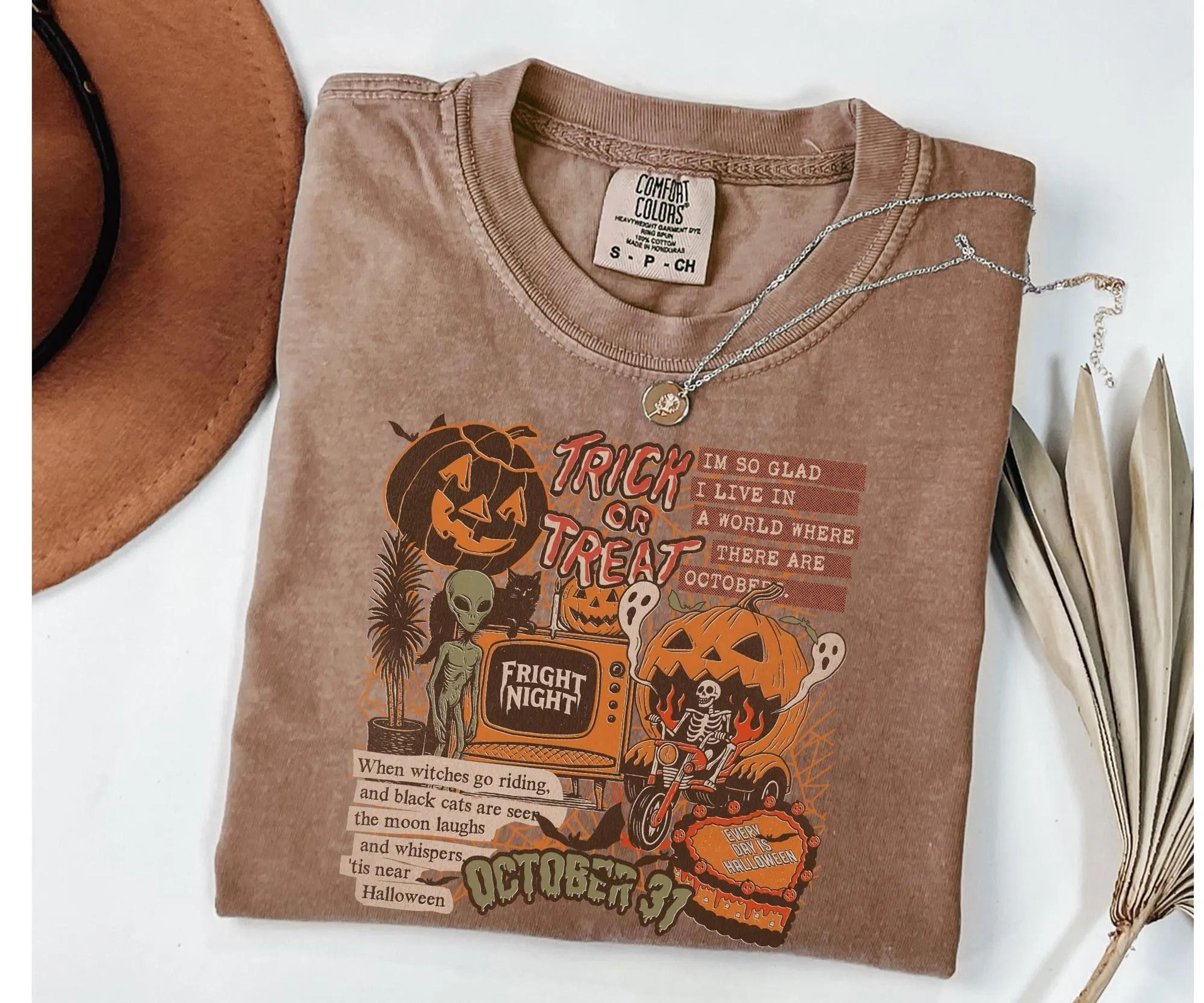 Halloween Collage Shirt Retro Halloween Shirt Spooky Season Ghost Tee 1