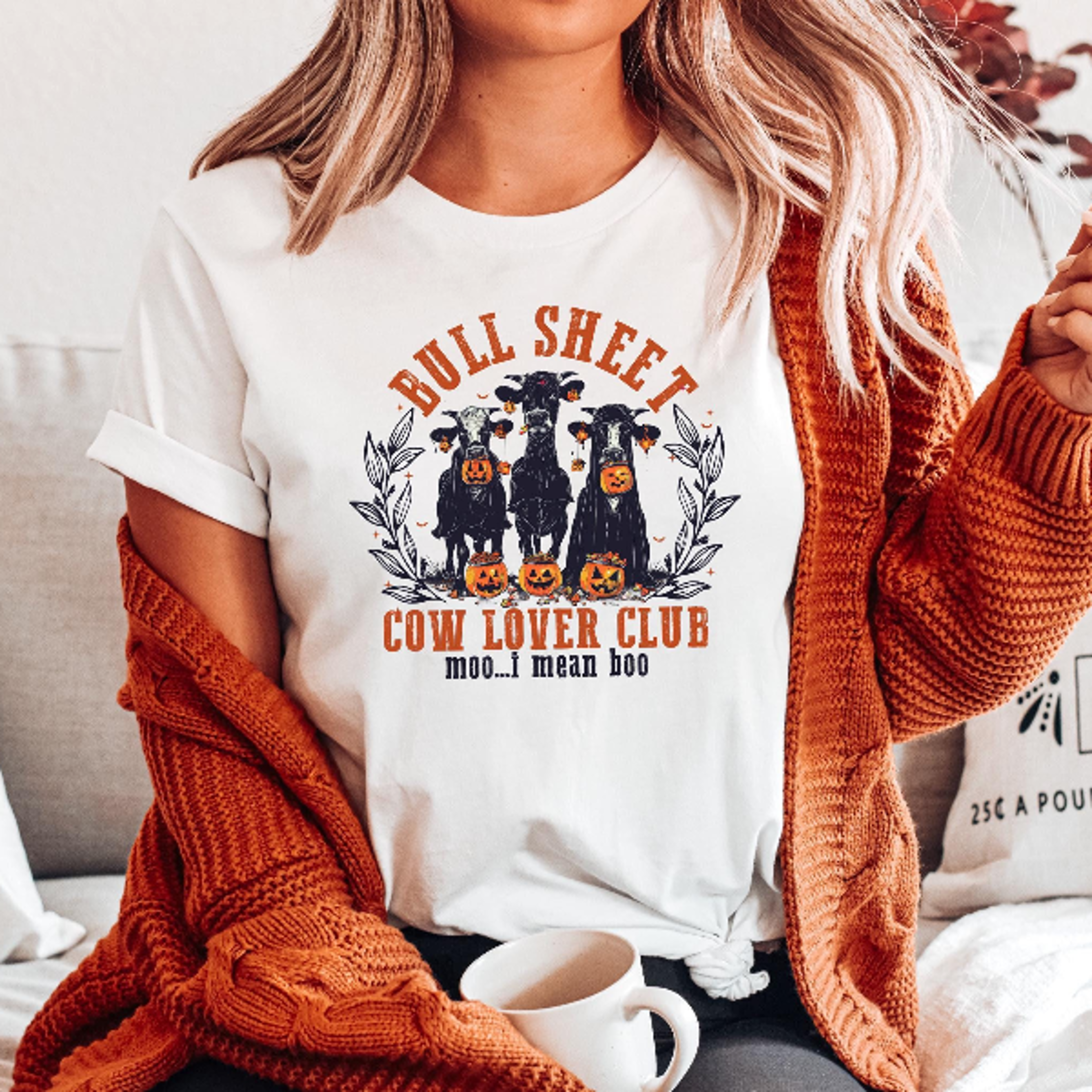 Bull Sheet Cow Lover Club Shirt Funny Spooky Cow Halloween Tee 1