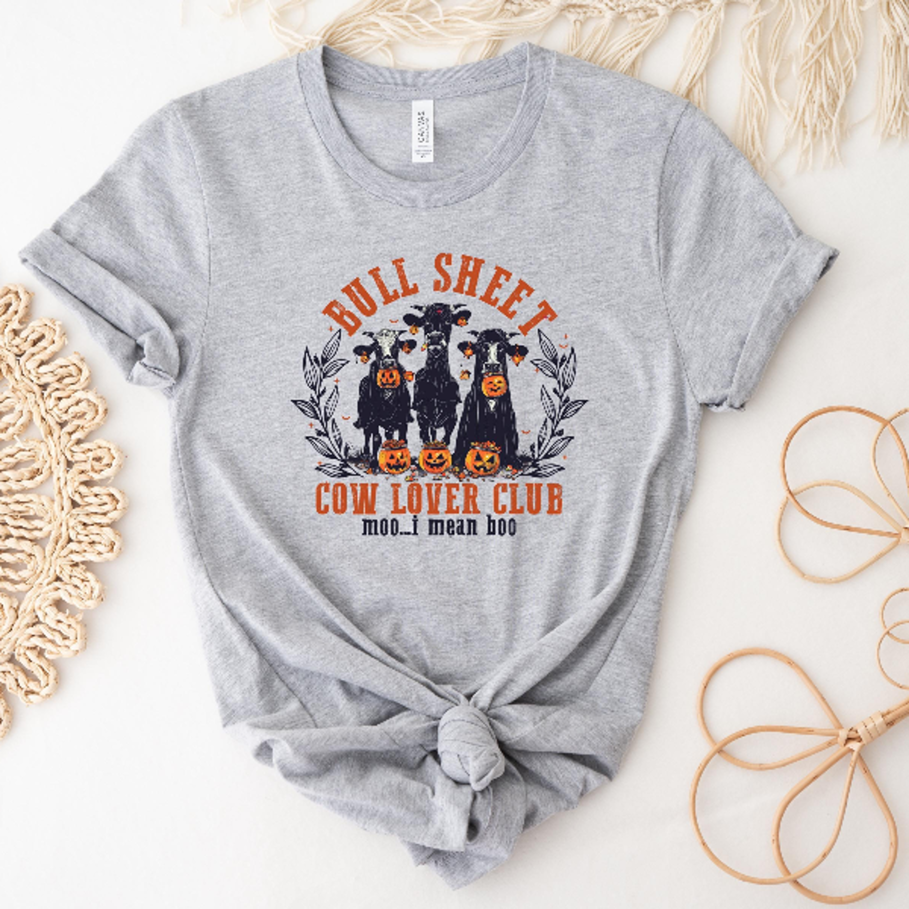 bull sheet cow lover club shirt funny spooky cow halloween tee