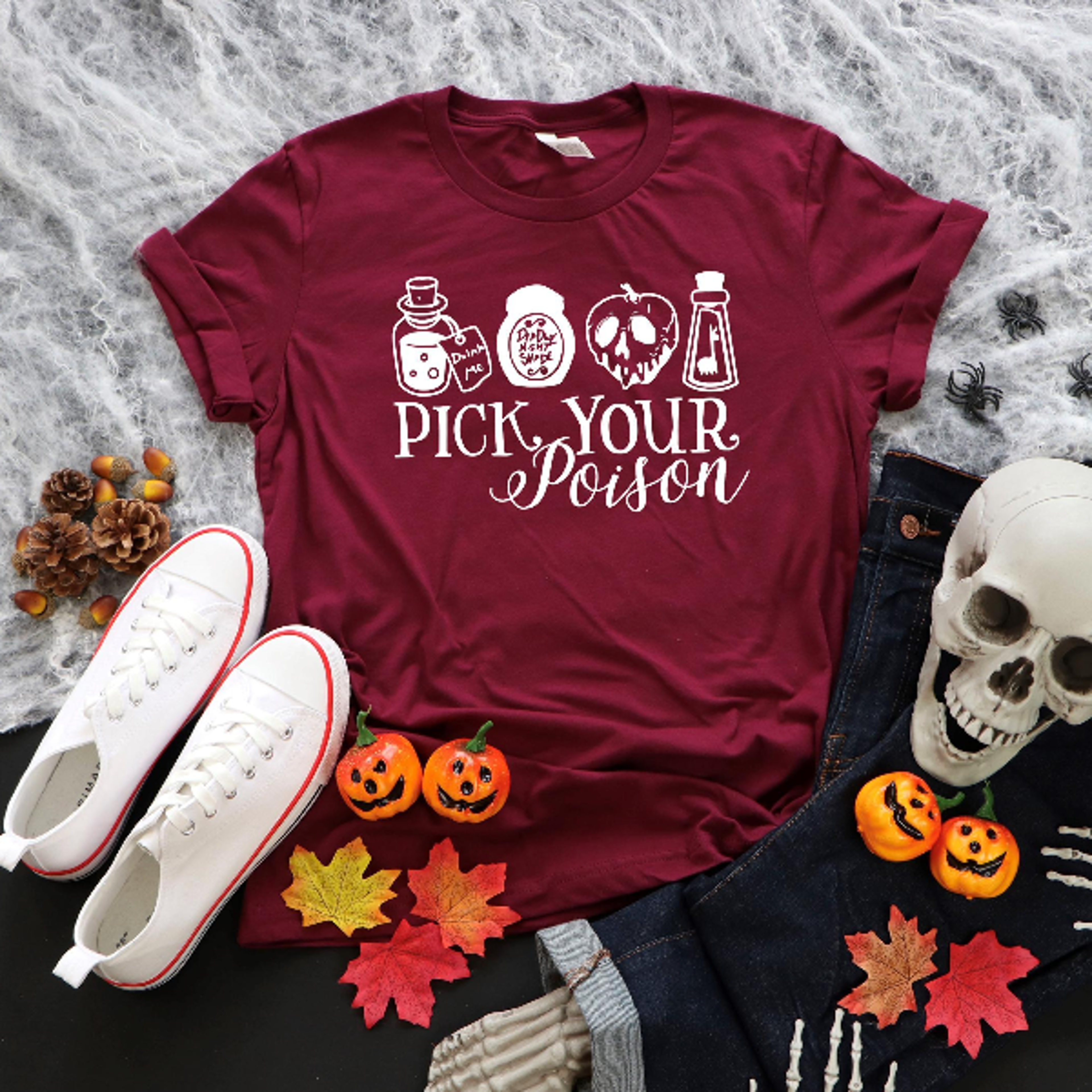 pick your poison halloween shirt matching family spooky tee