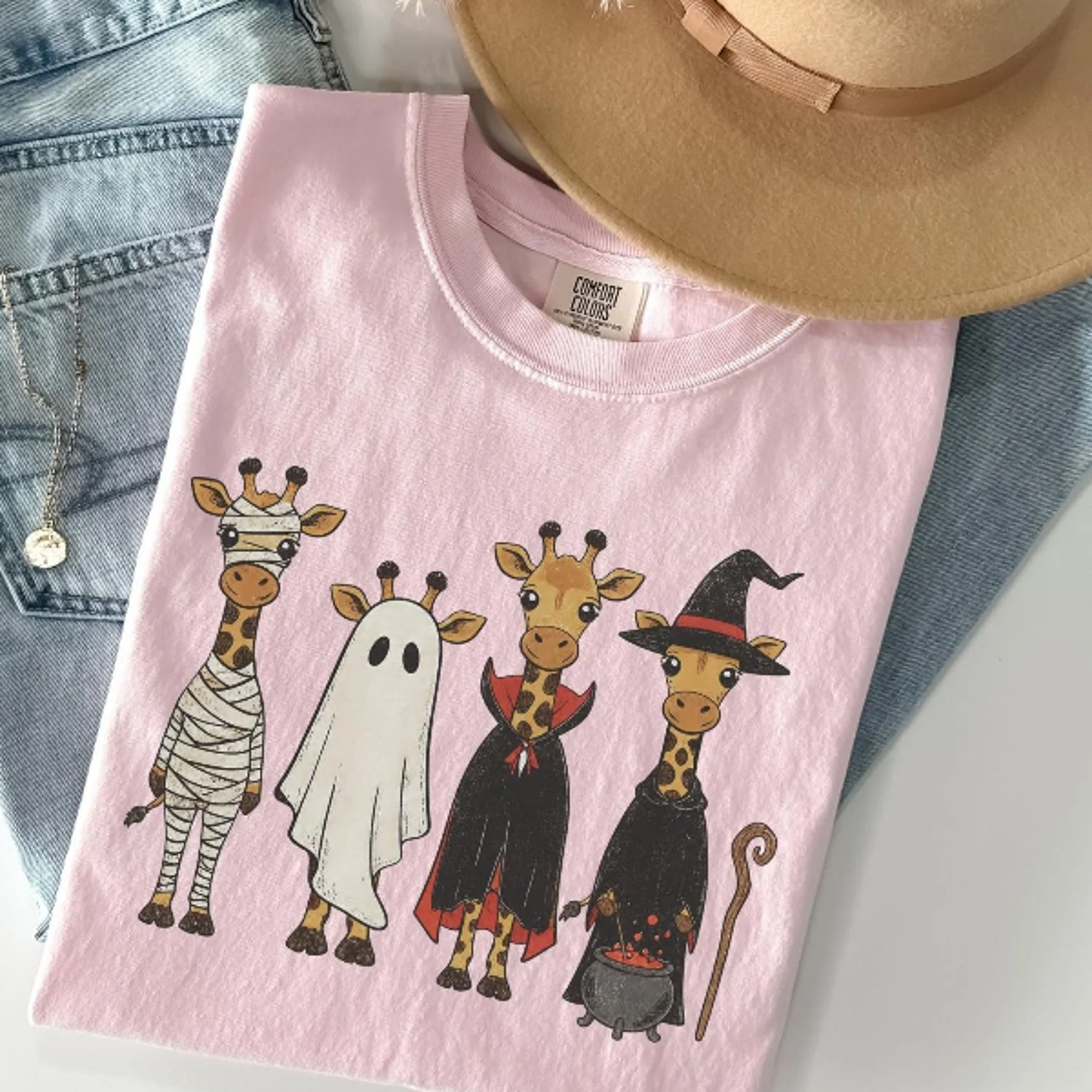 Giraffe Halloween Shirt Funny Giraffe Boo Tee 2