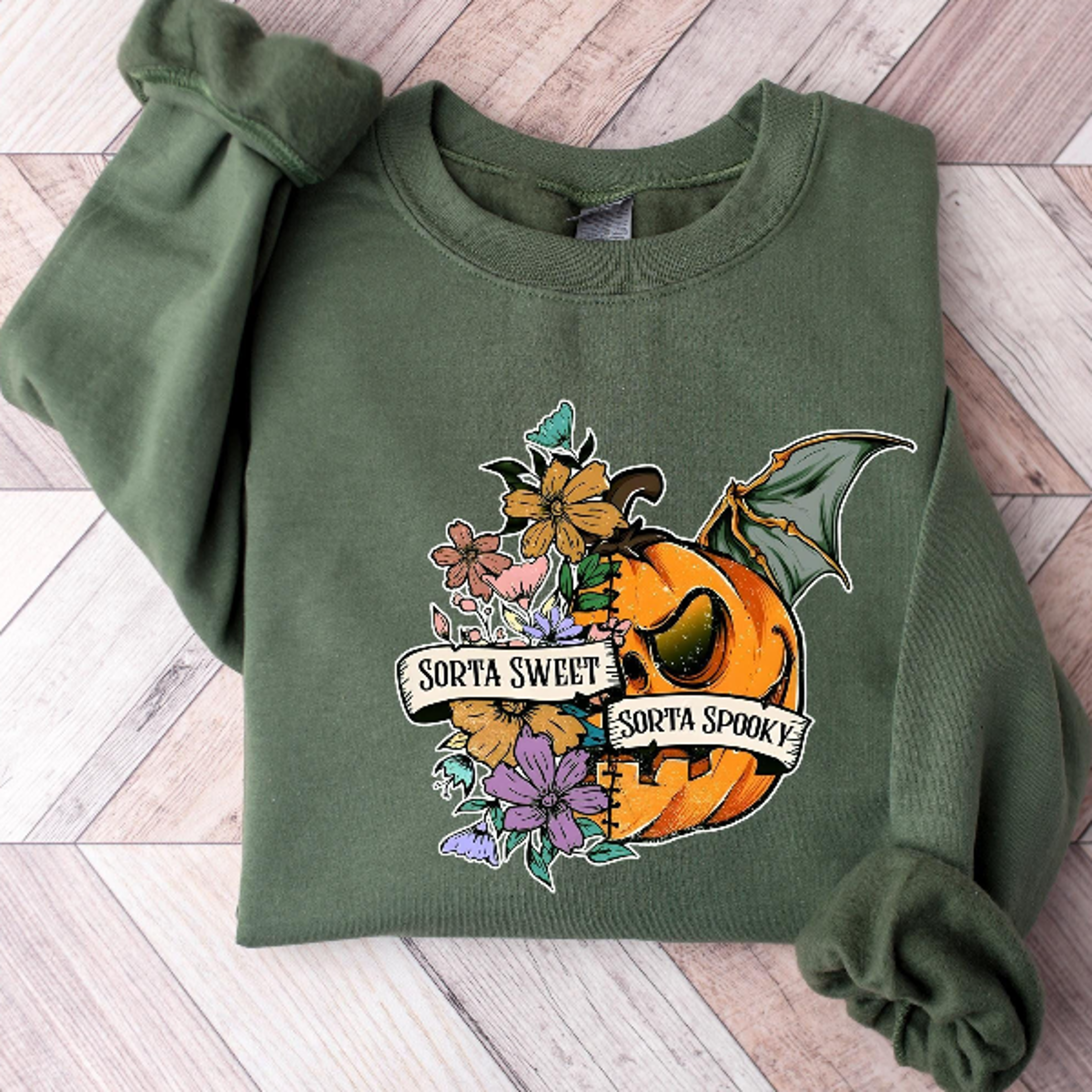 Sorta Sweet Sorta Spooky Funny Halloween Shirt Halloween Wildflower Shirt Halloween Pumpkin Shirt H 