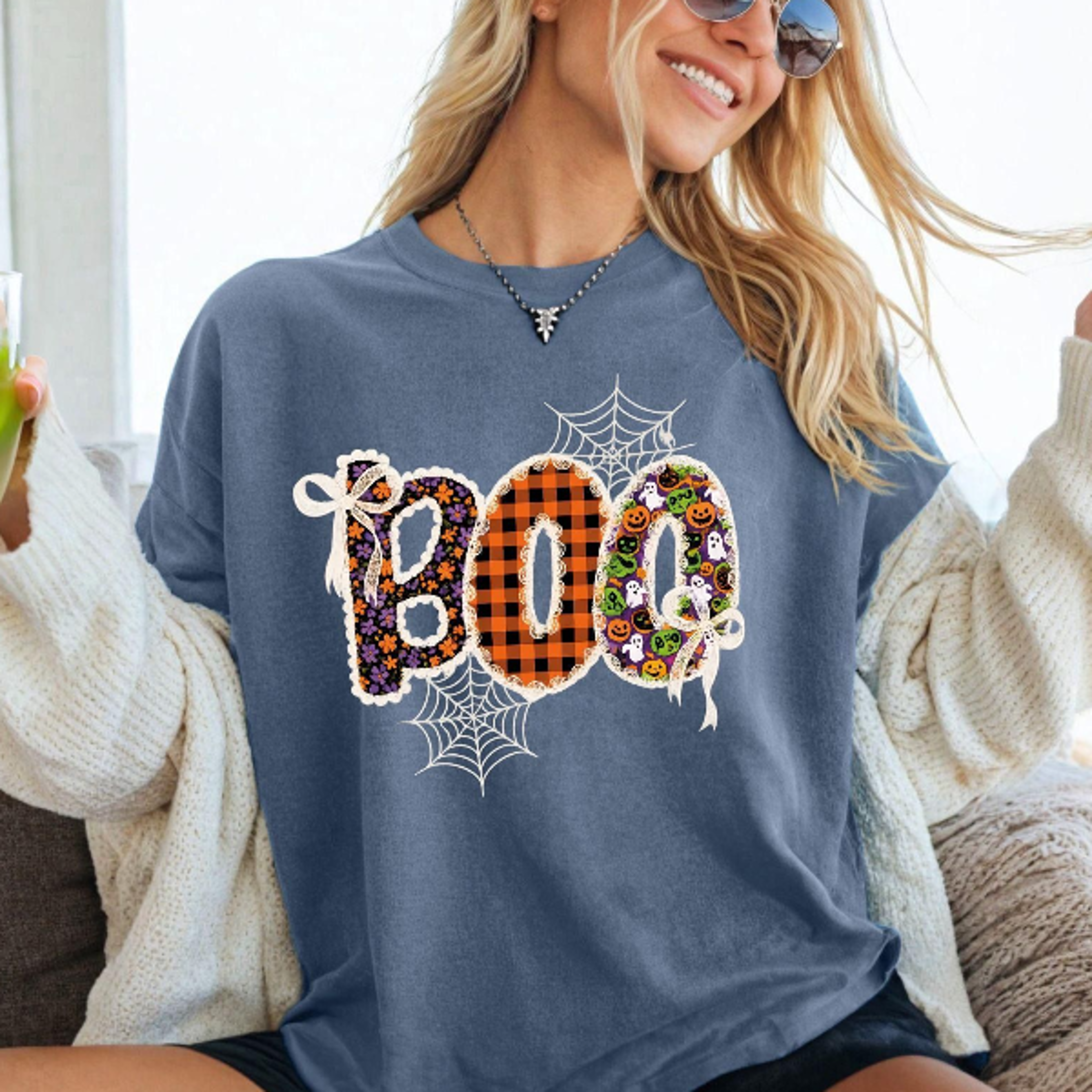 shirt for women, coquette boo halloween sweatshirt, spooky boo tee, halloween preppy boo tshirt, spooky halloween gift
