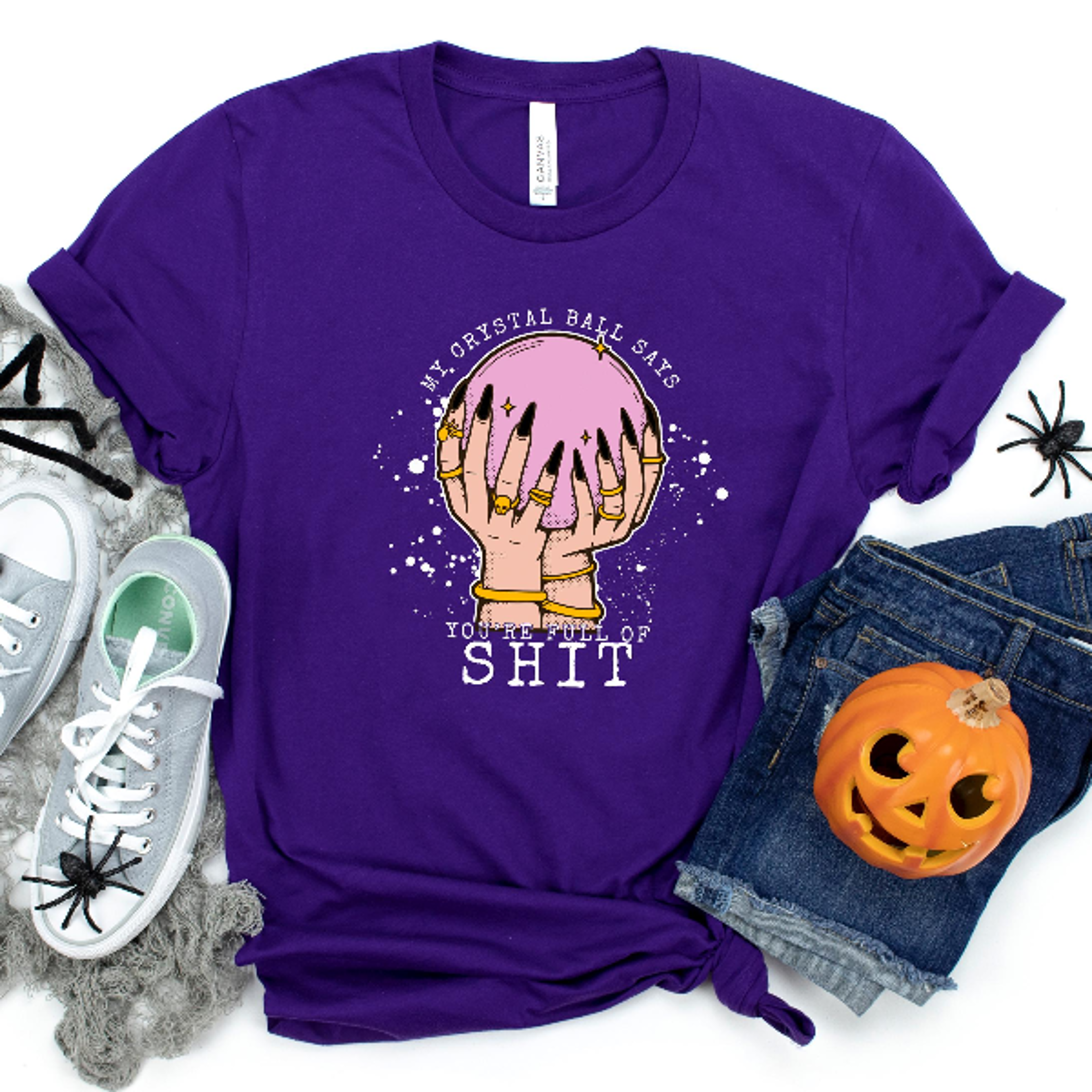 My Crystal Ball Says Youre Full Of Shit Shirt Funny Witchy Halloween Tee 1