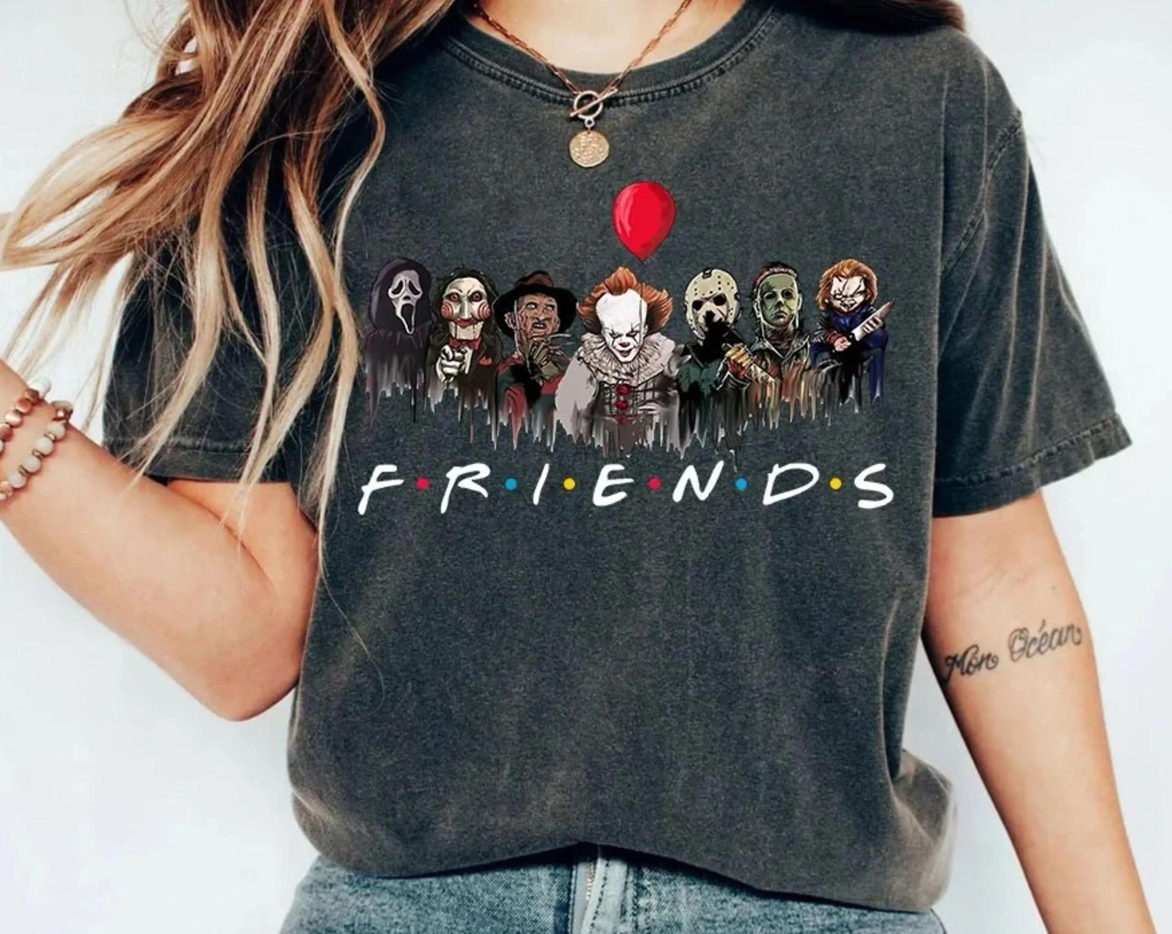 Horror Characters Friends Shirt Friends Halloween Shirt Horror Movie Characters Shirt Halloween Shi