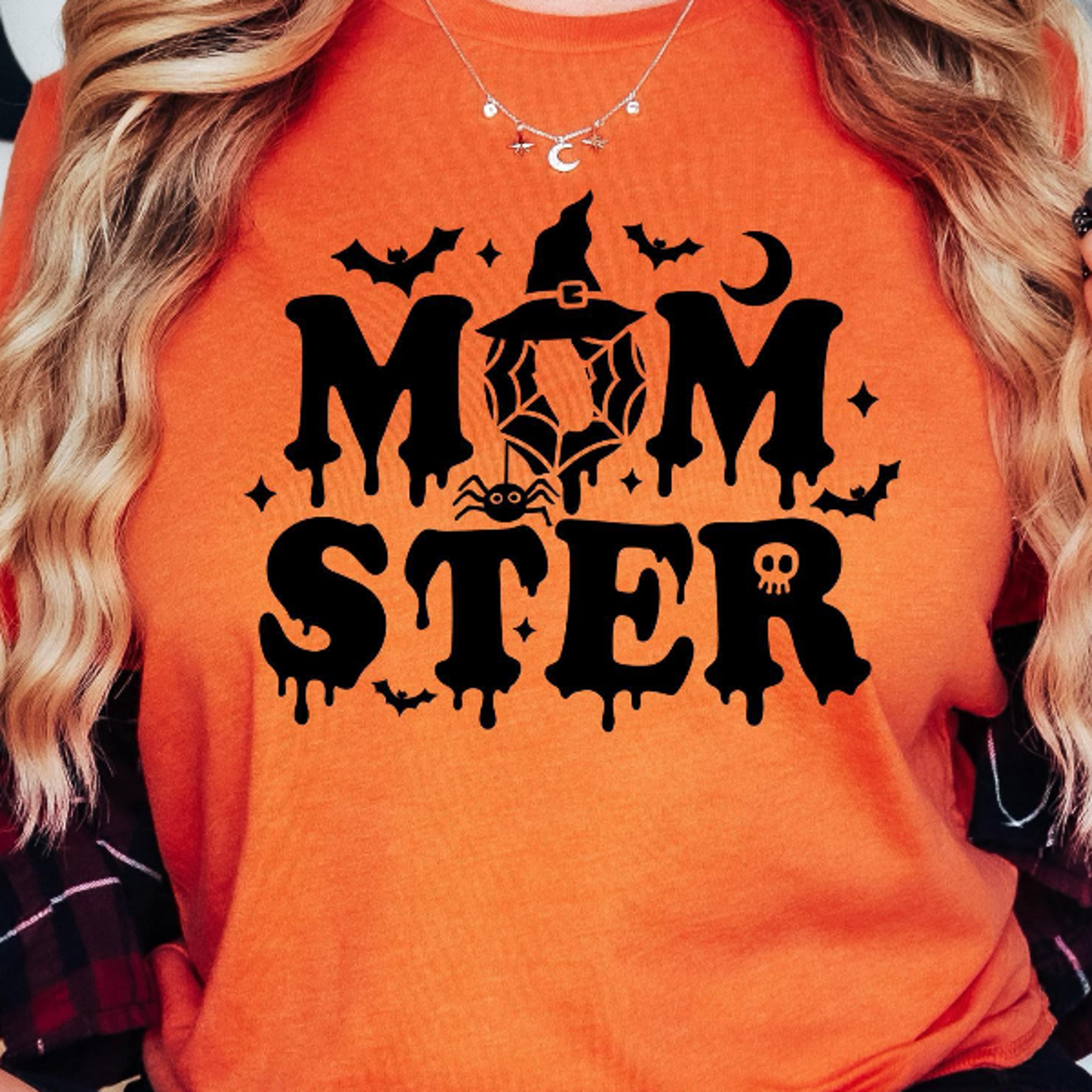 Momster Halloween Shirt Funny Pumpkin Mom Spooky Sweatshirt 0