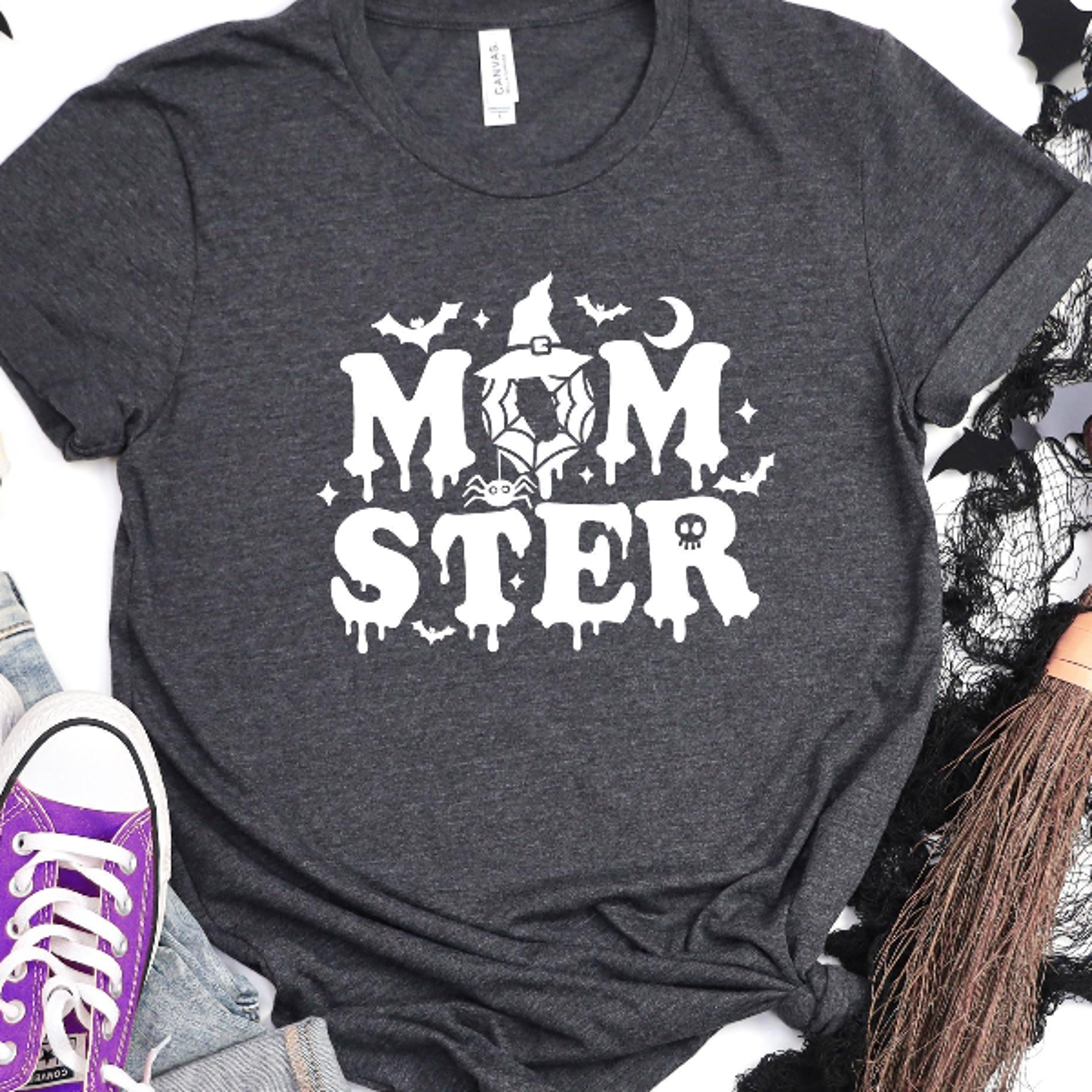 Momster Halloween Shirt Funny Pumpkin Mom Spooky Sweatshirt 2