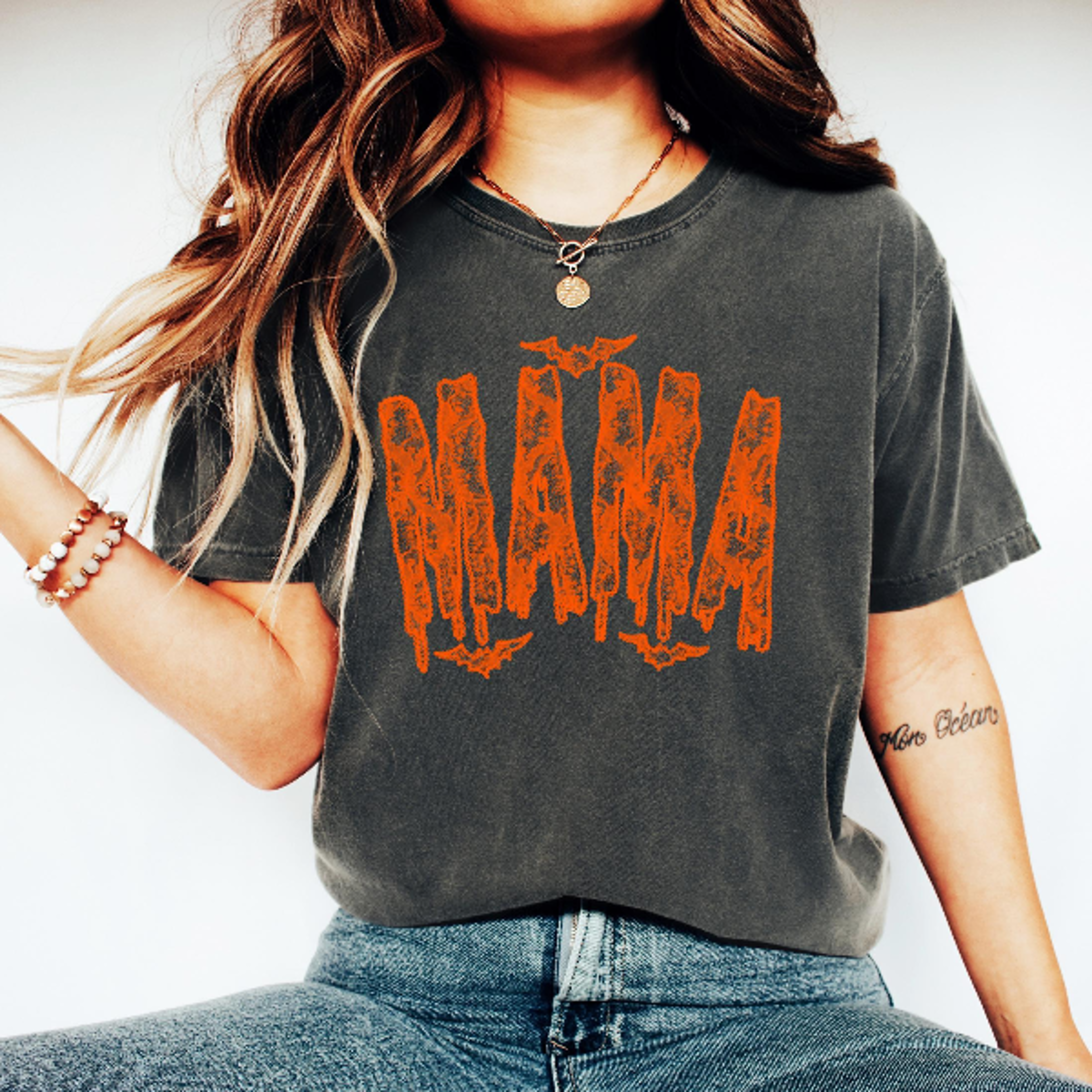 Spooky Mama Sweatshirt Coquette Halloween Retro Fall Tee 1