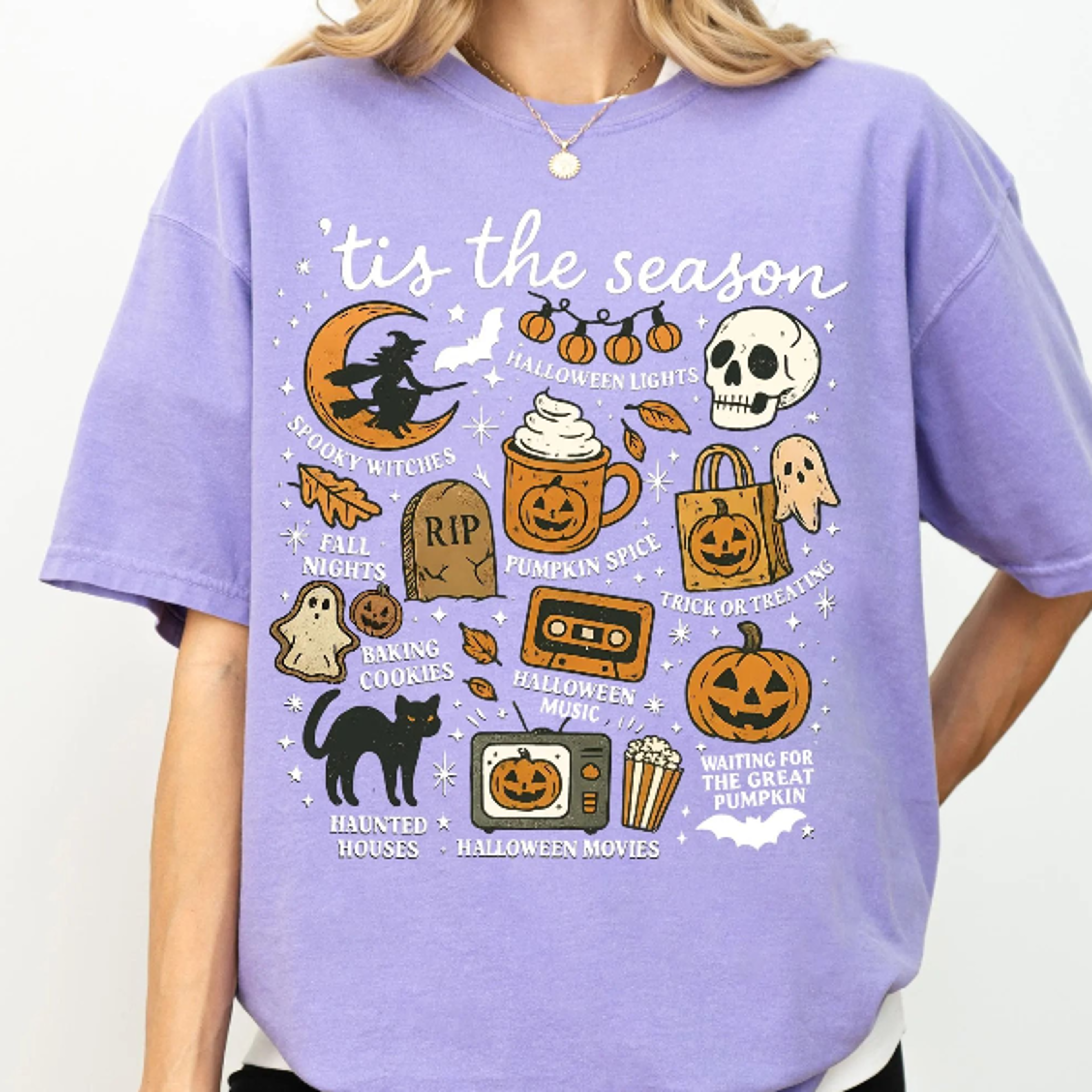 Shirt Tis The Season Retro Halloween Aesthetic Spooky Season ShirtWomens Halloween ShirtPumpkin Tee 
