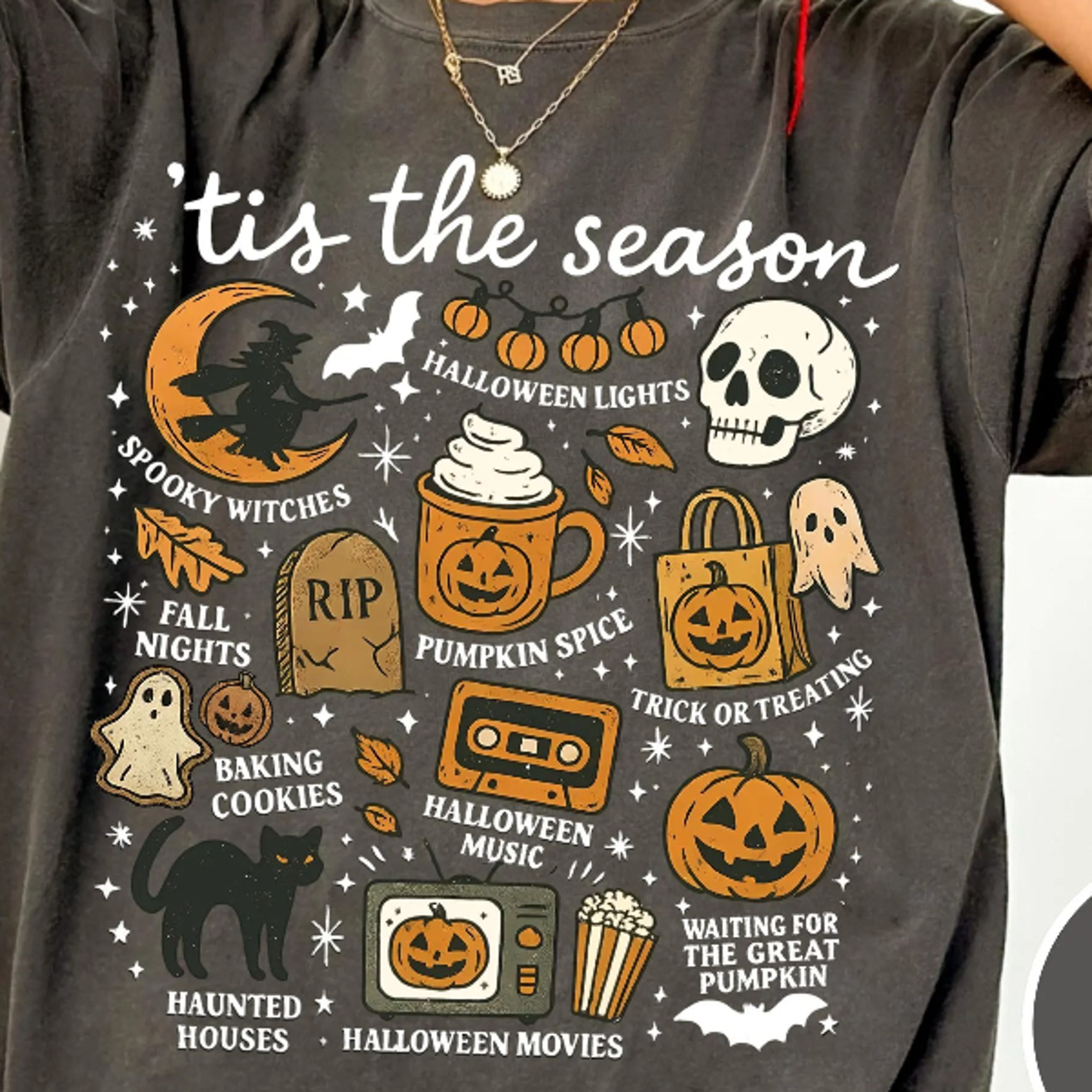 Shirt Tis The Season Retro Halloween Aesthetic Spooky Season ShirtWomens Halloween ShirtPumpkin Tee 