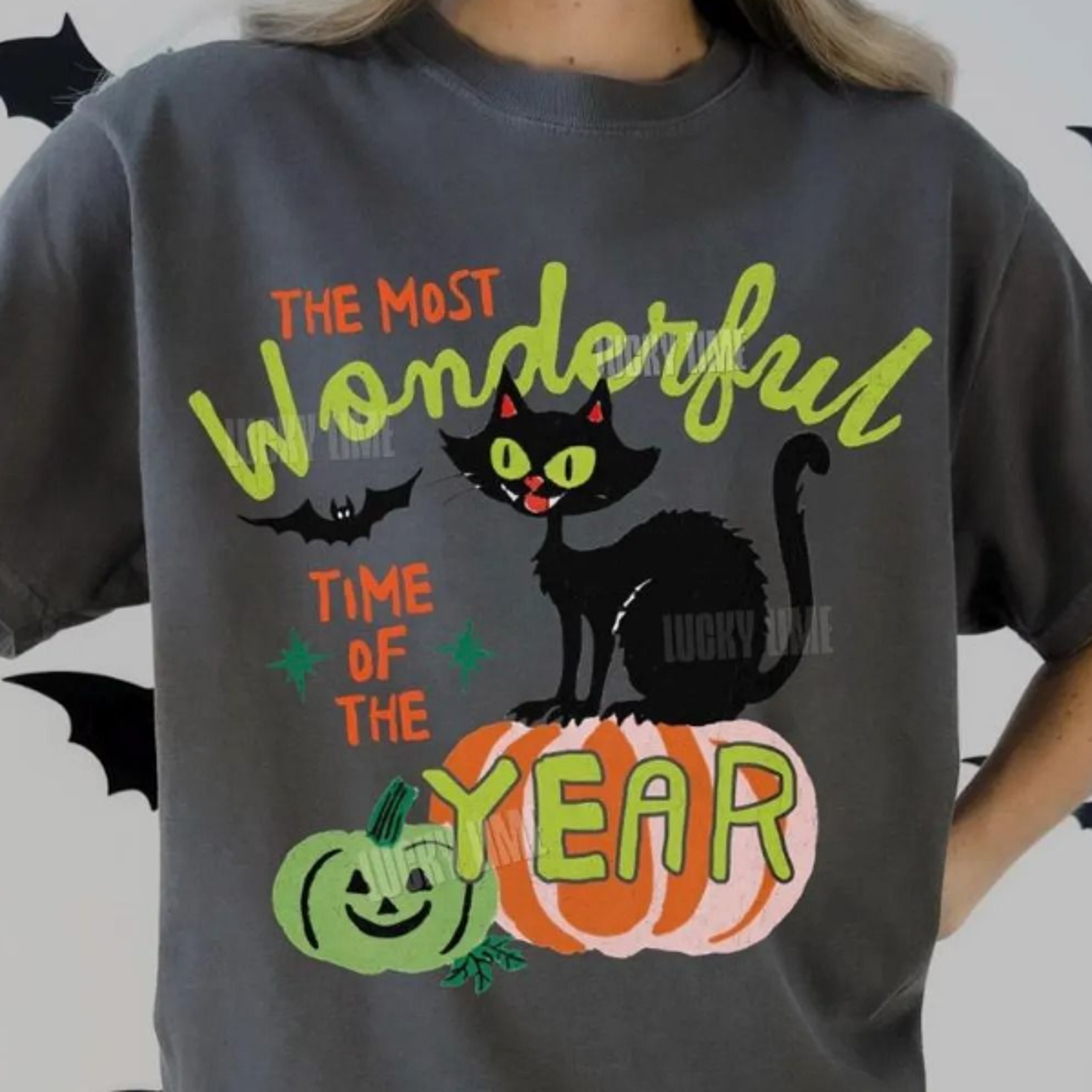 retro halloween shirt, cat halloween tee, the most wonderful time of the year shirt