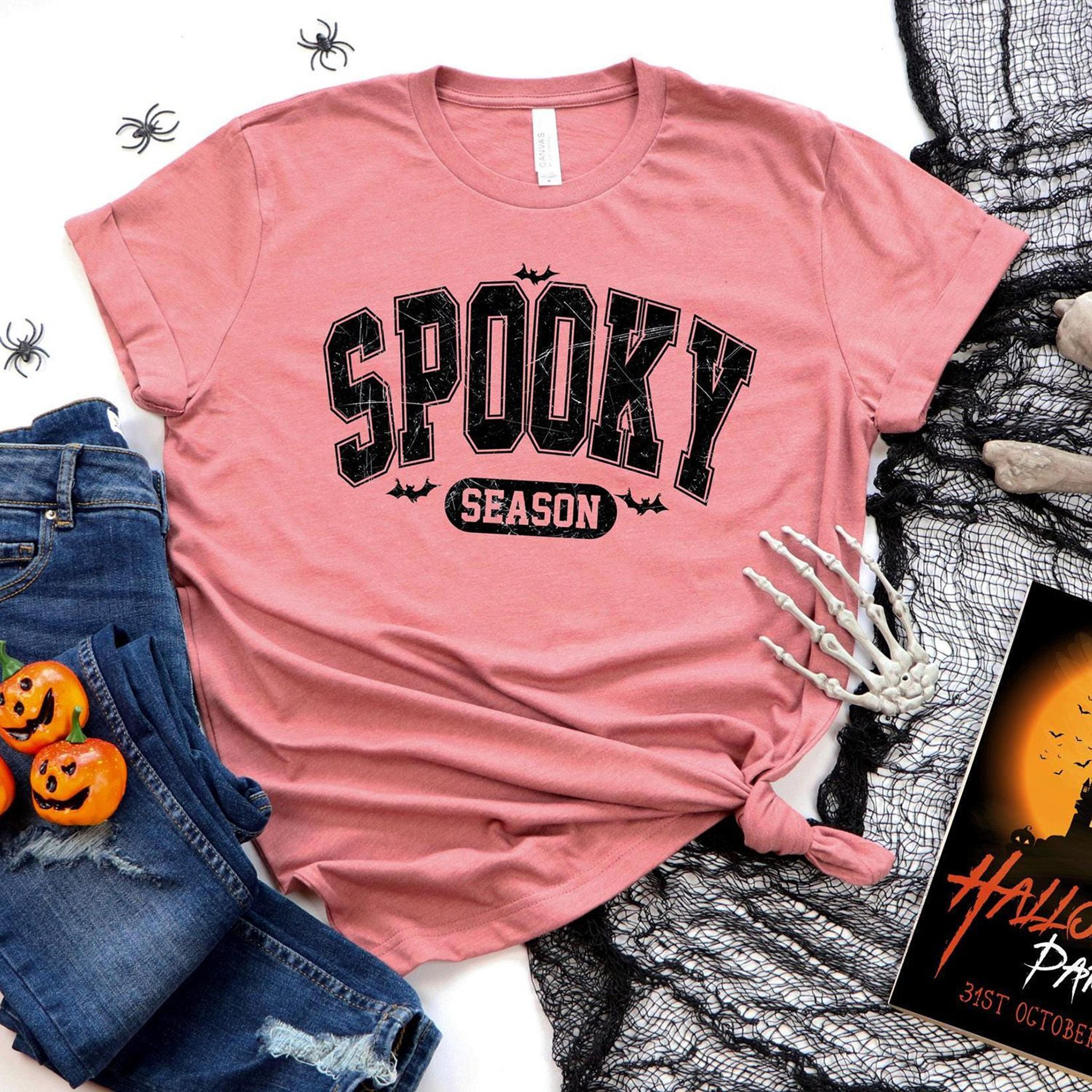 Retro Spooky Season Shirt Vintage Halloween Cozy Fall Tee 3