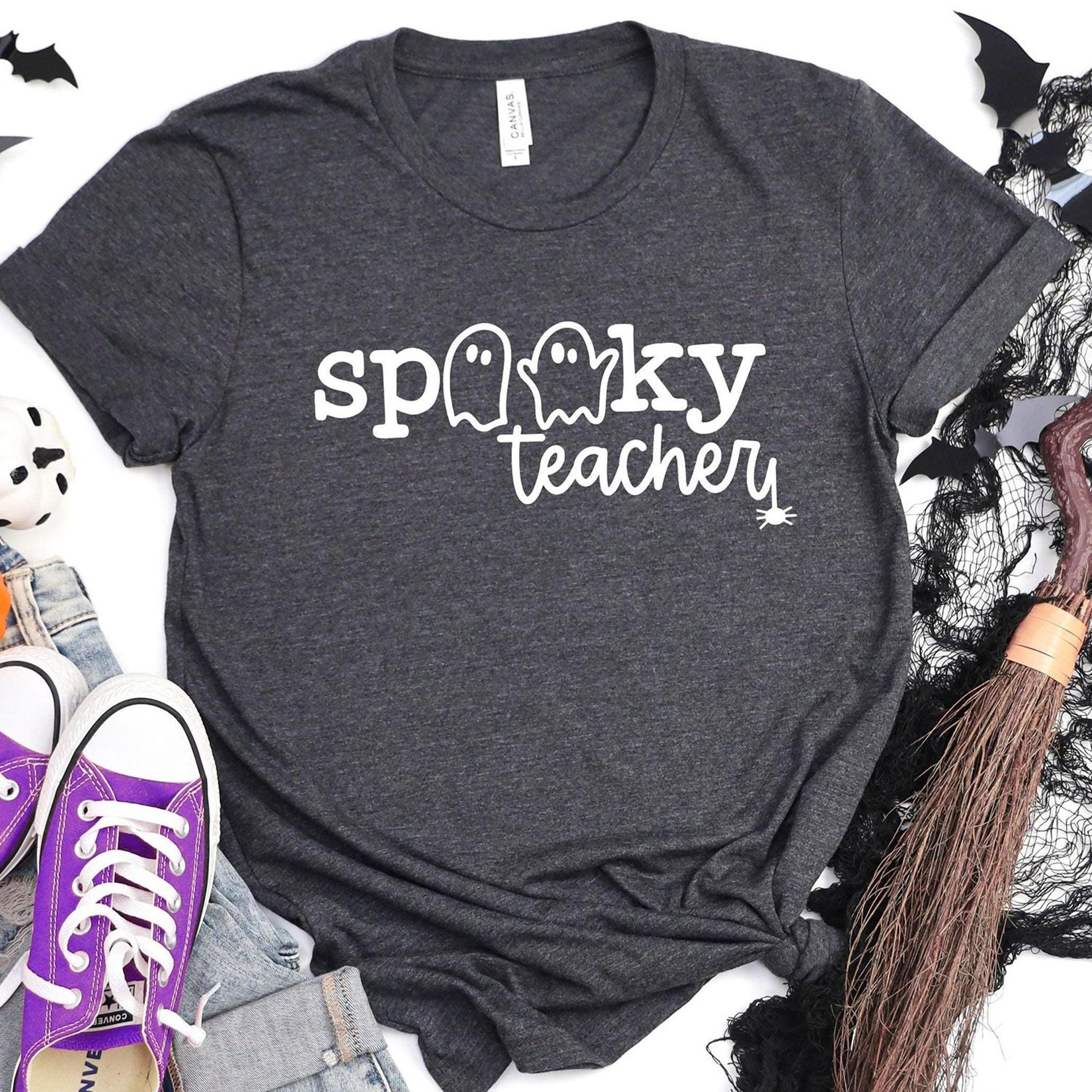 Cute Halloween Ghost Shirt Trick Or Treat Spooky Pumpkin Tee 1