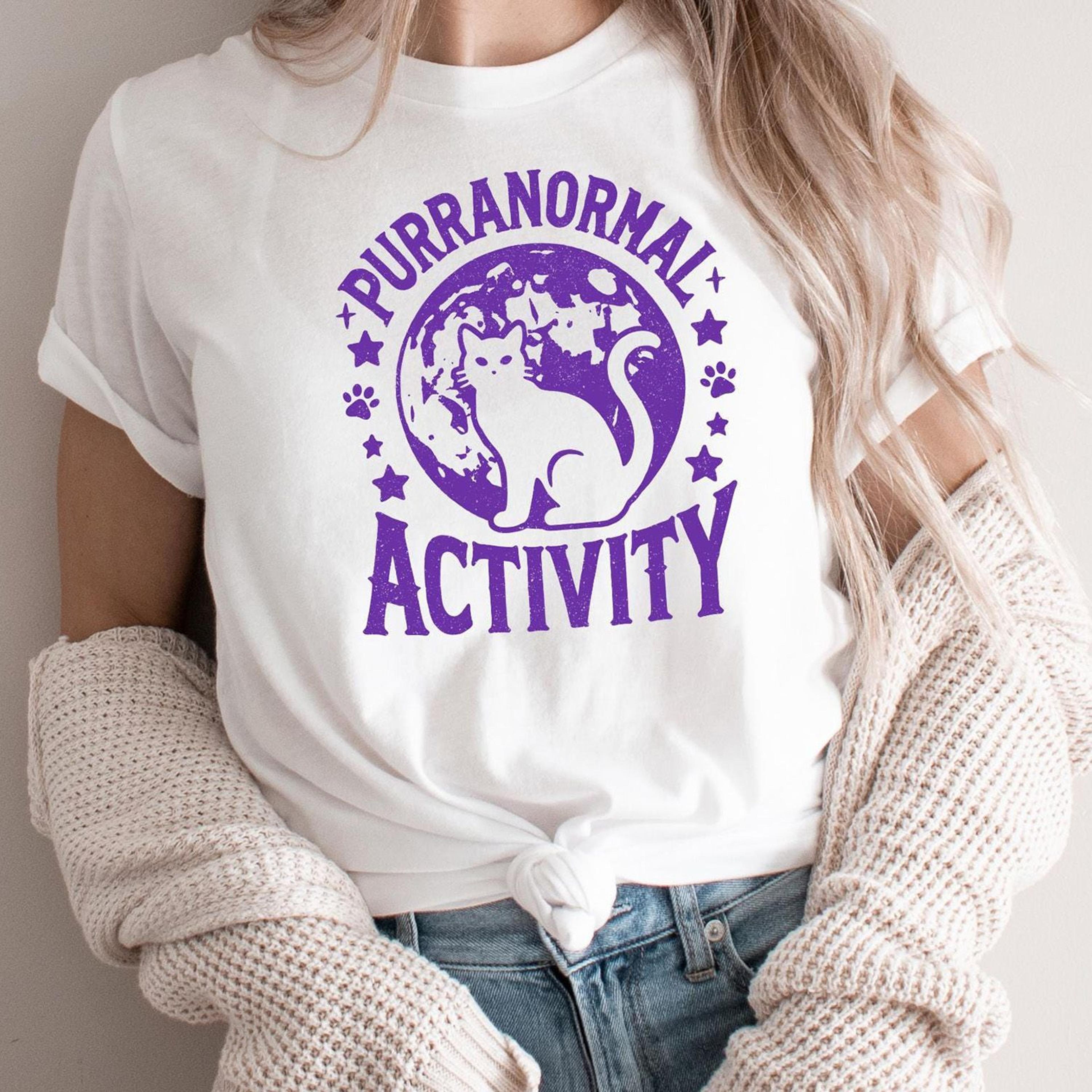 Purranormal Activity Ghost Cat Shirt Funny Halloween Spooky Tee 2