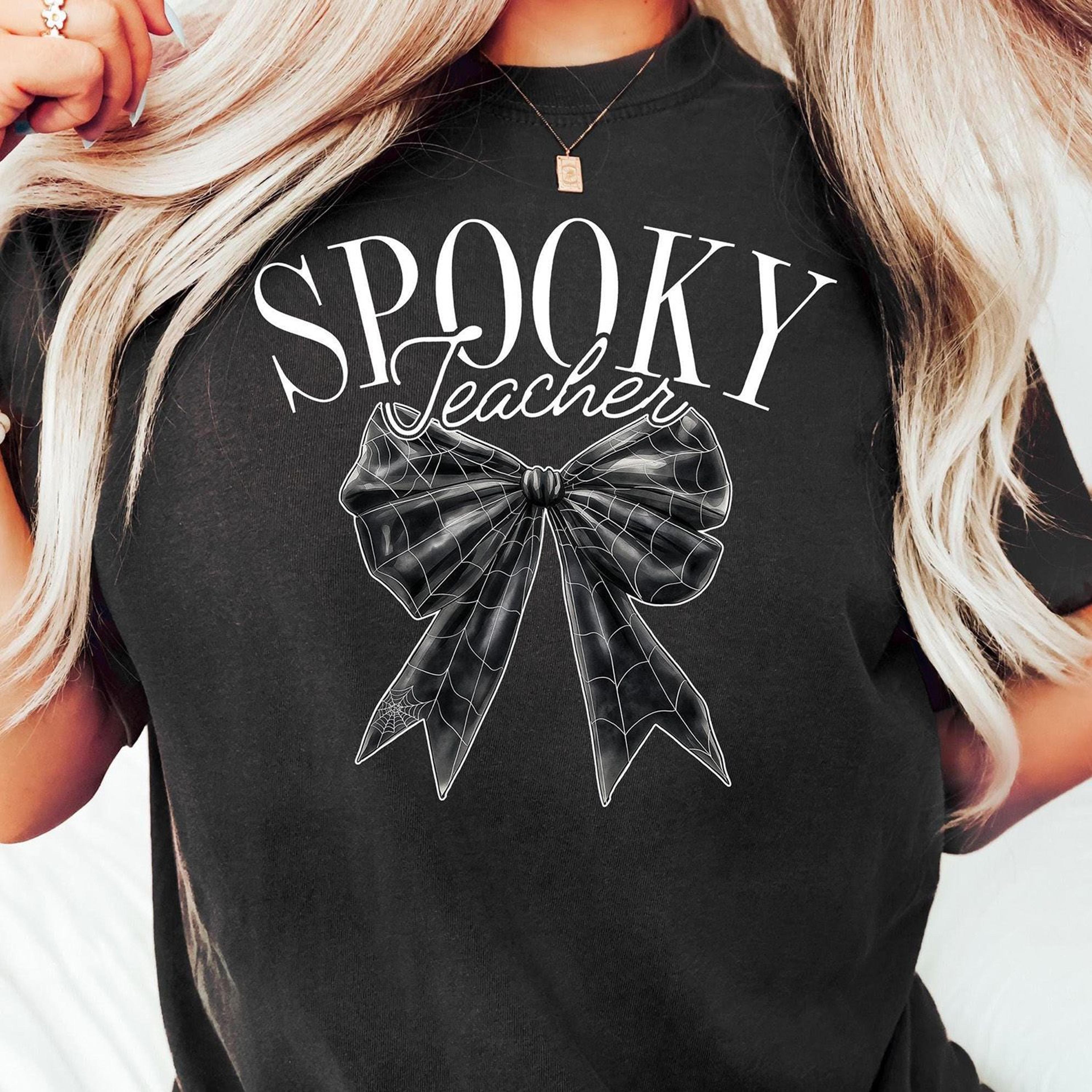 Spooky Teacher Halloween Shirt Librarian Book Lover Reading Tee 1