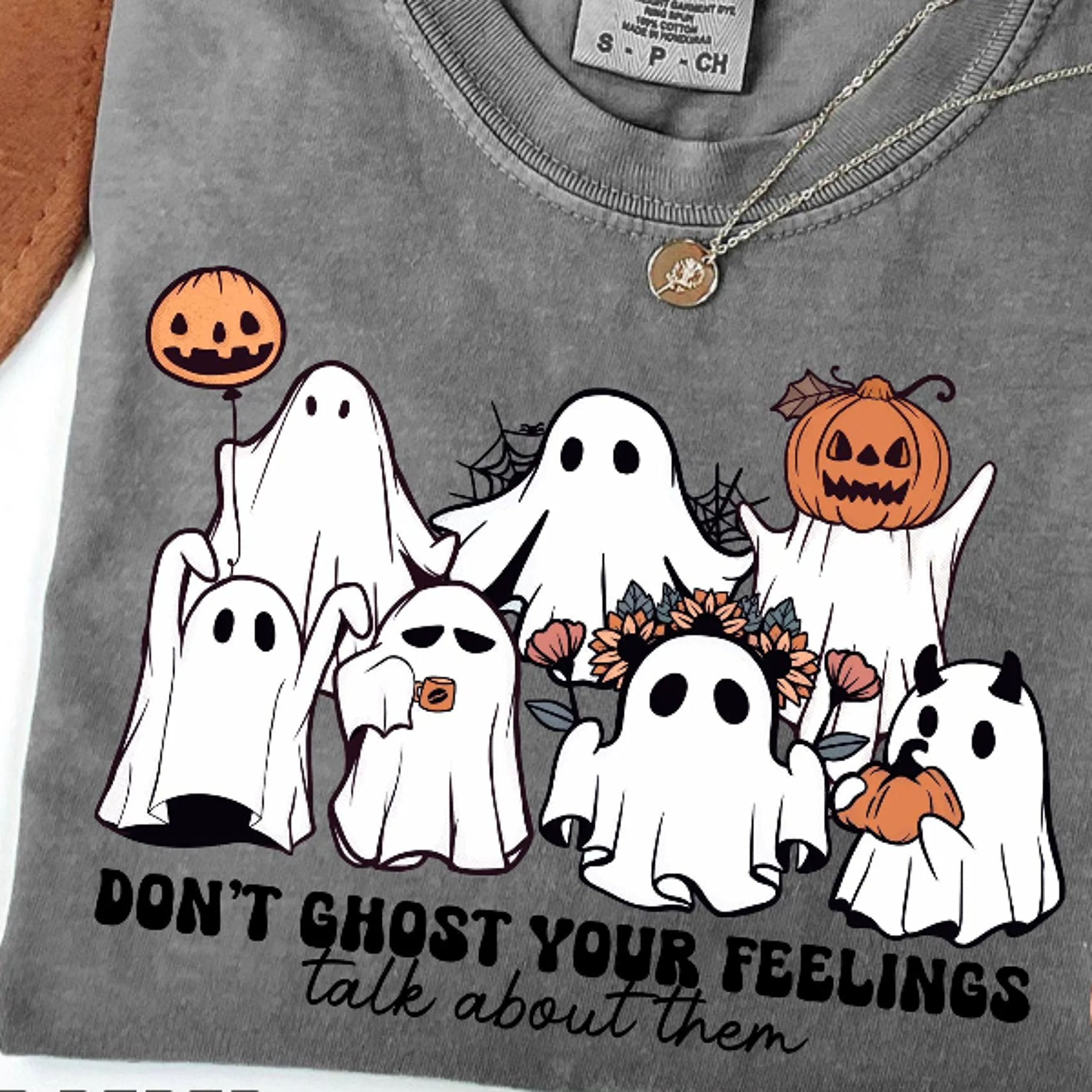 don't ghost your feelings shirt, social worker shirt, mental health awareness shirt, mental health halloween shirt for w