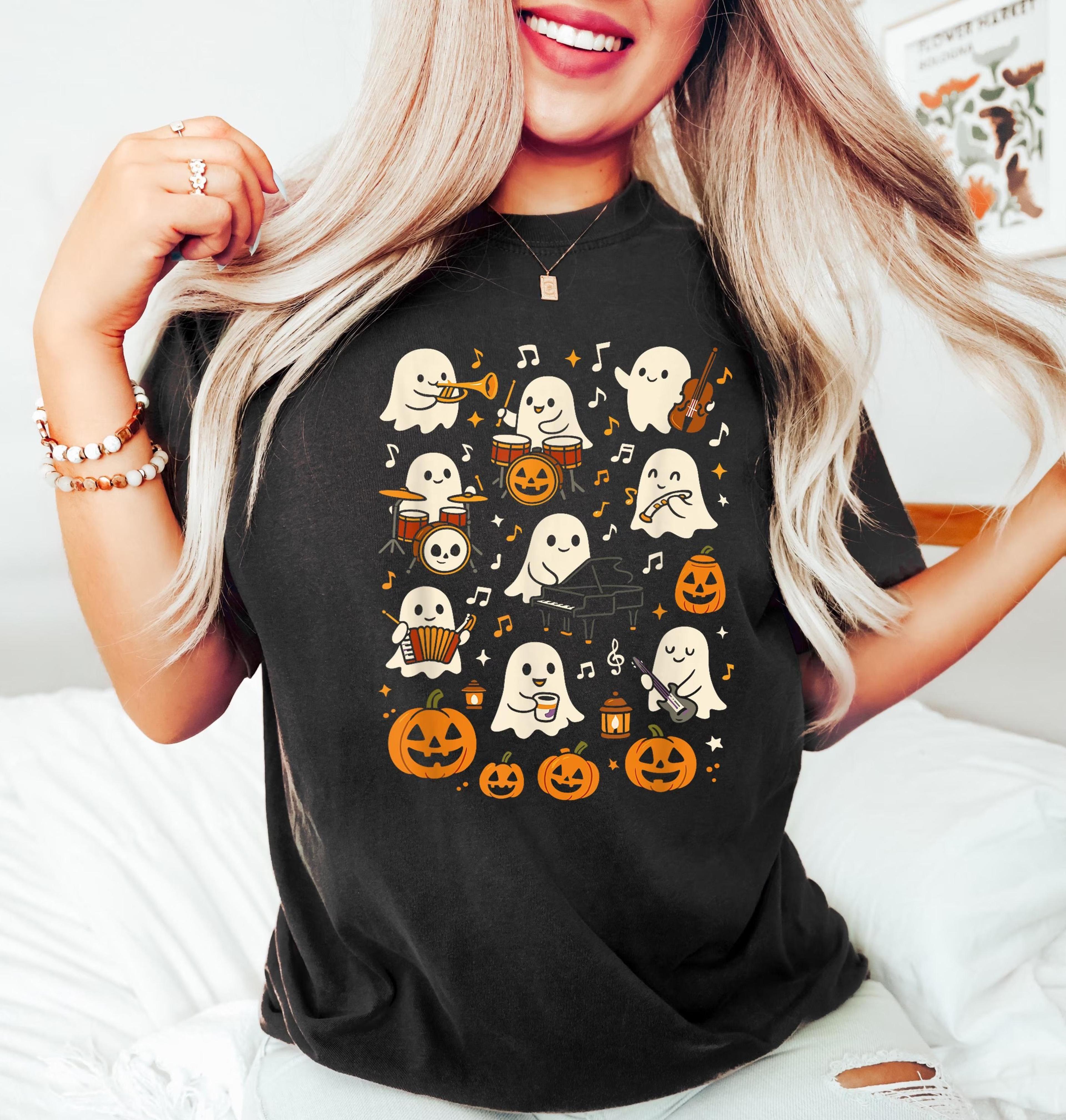 Spooky Halloween Music Teacher Shirt Spooky Music Teacher Shirt Ghost Music Teacher Shirt Music Lov