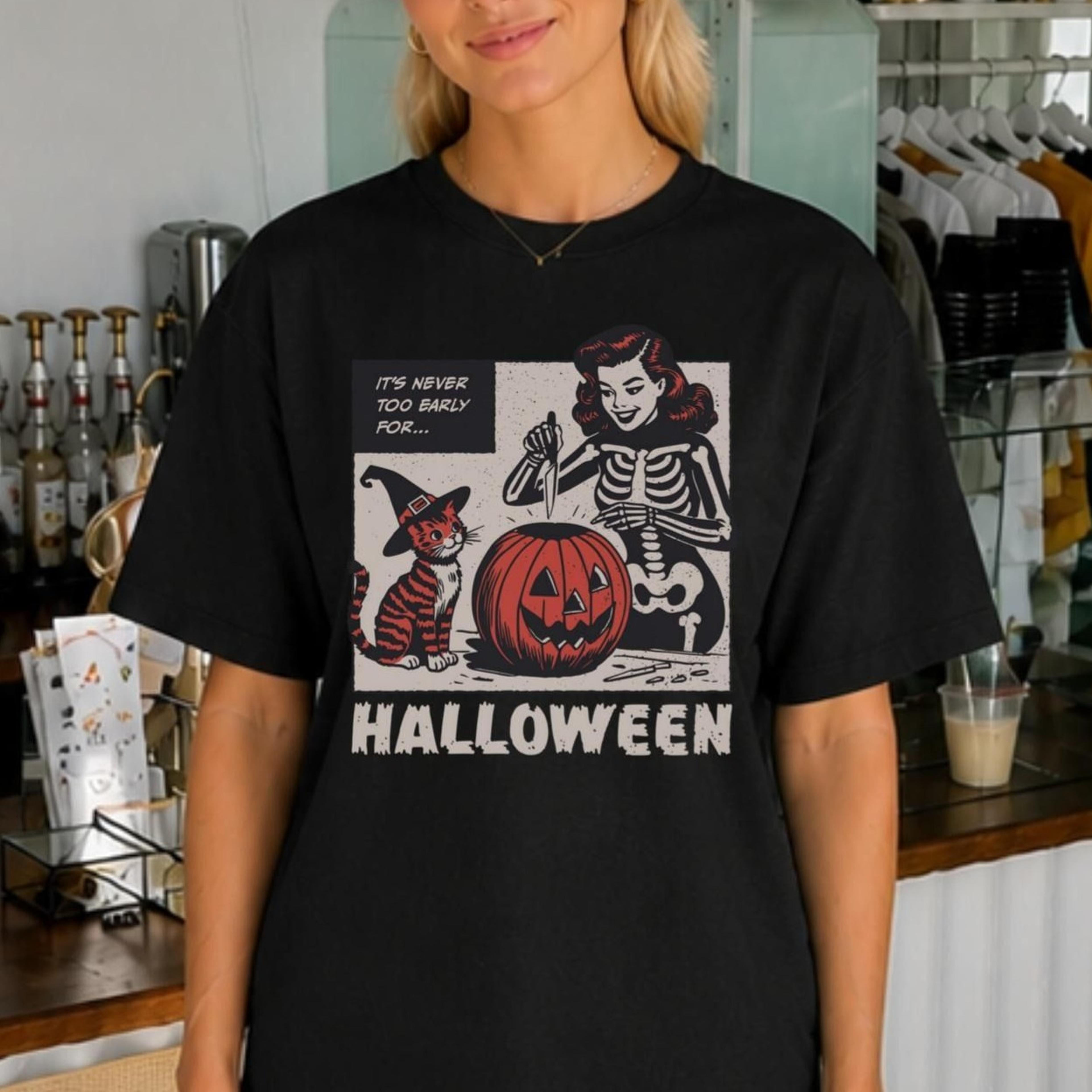 Retro Halloween Shirt Spooky Season Tee Witchy Vibes Shirt Witch Halloween Shirt Halloween Tshirt T 