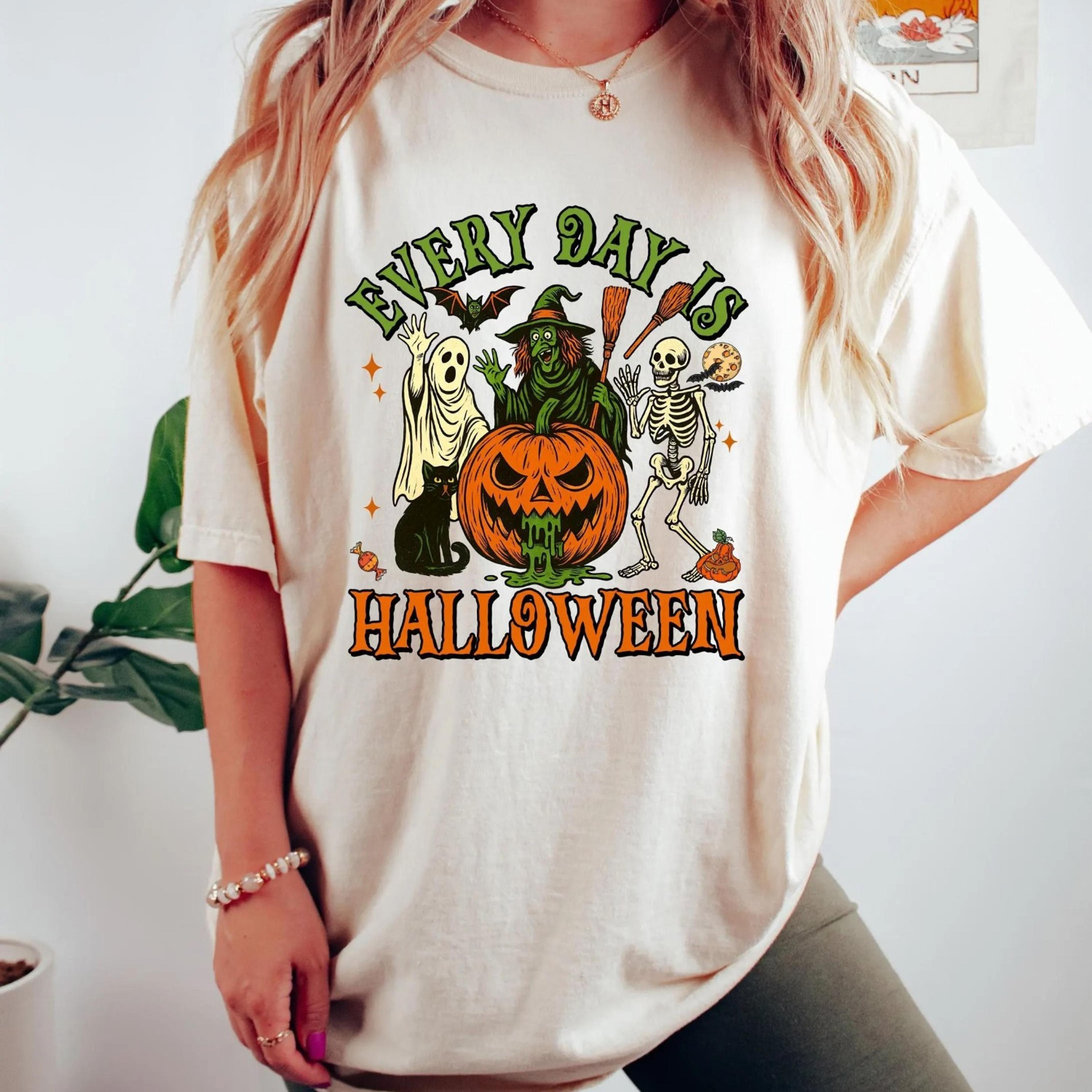 Day Is Halloween Shirt Retro Spooky Tshirt Fall Skeleton TShirt Halloween Shirt Horror Shirt Spooky 
