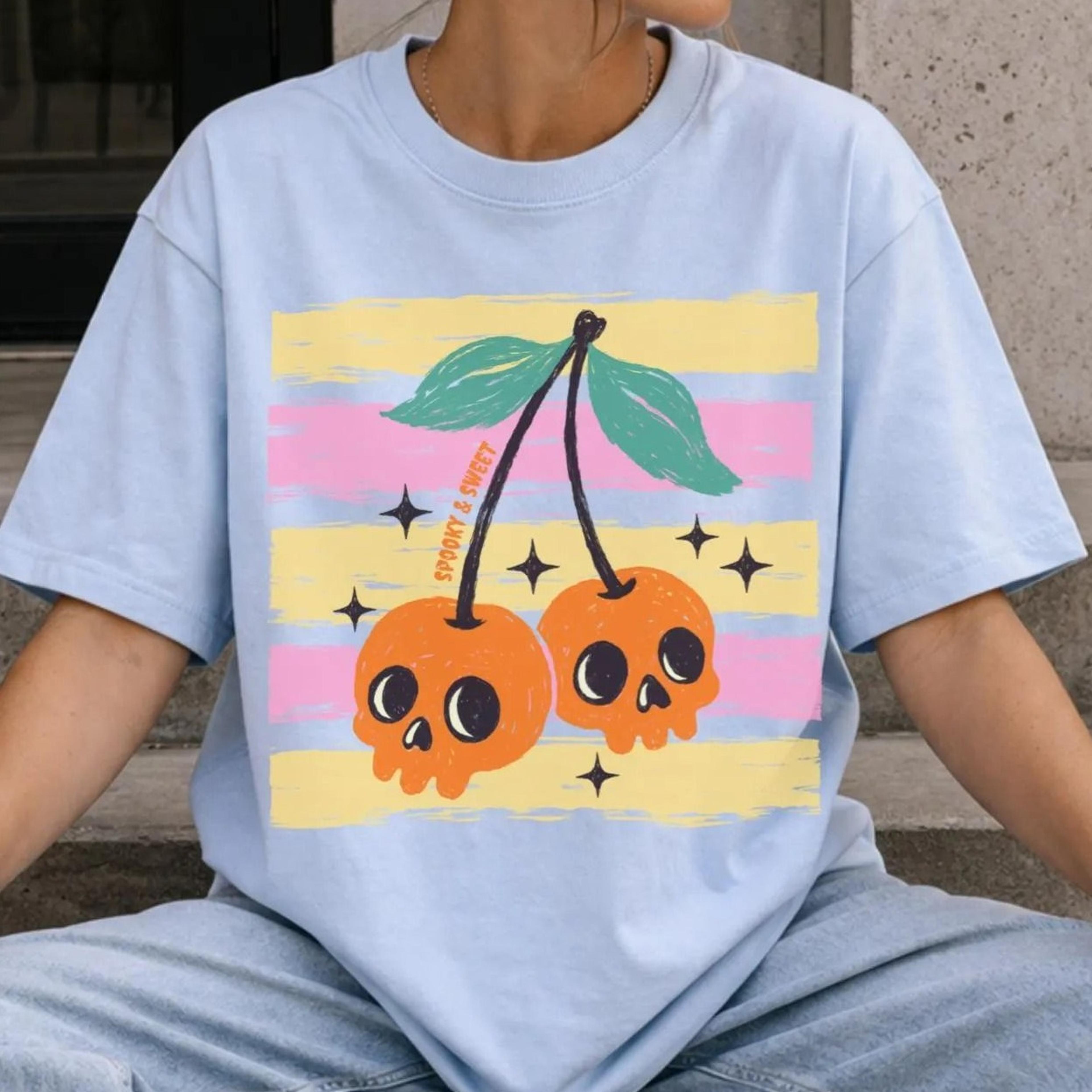 Preppy Halloween Shirt Cute Spooky Season TShirt Coquette Halloween Tee Girly Halloween Outfit Retr 
