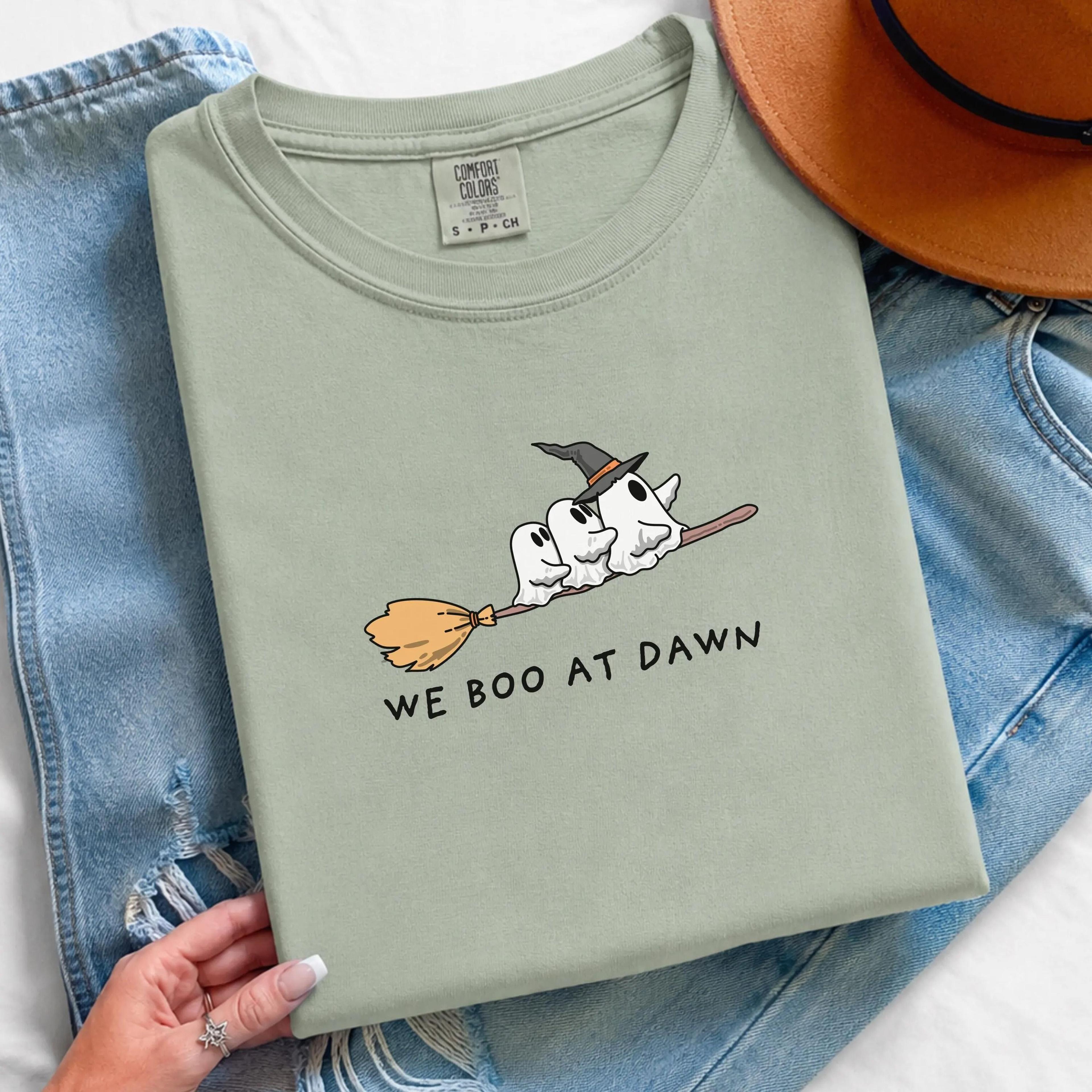 Ghost Halloween Shirt Funny Ghost Tee Spooky Season Shirt Halloween Shirt For Women Fall Graphic Te 1