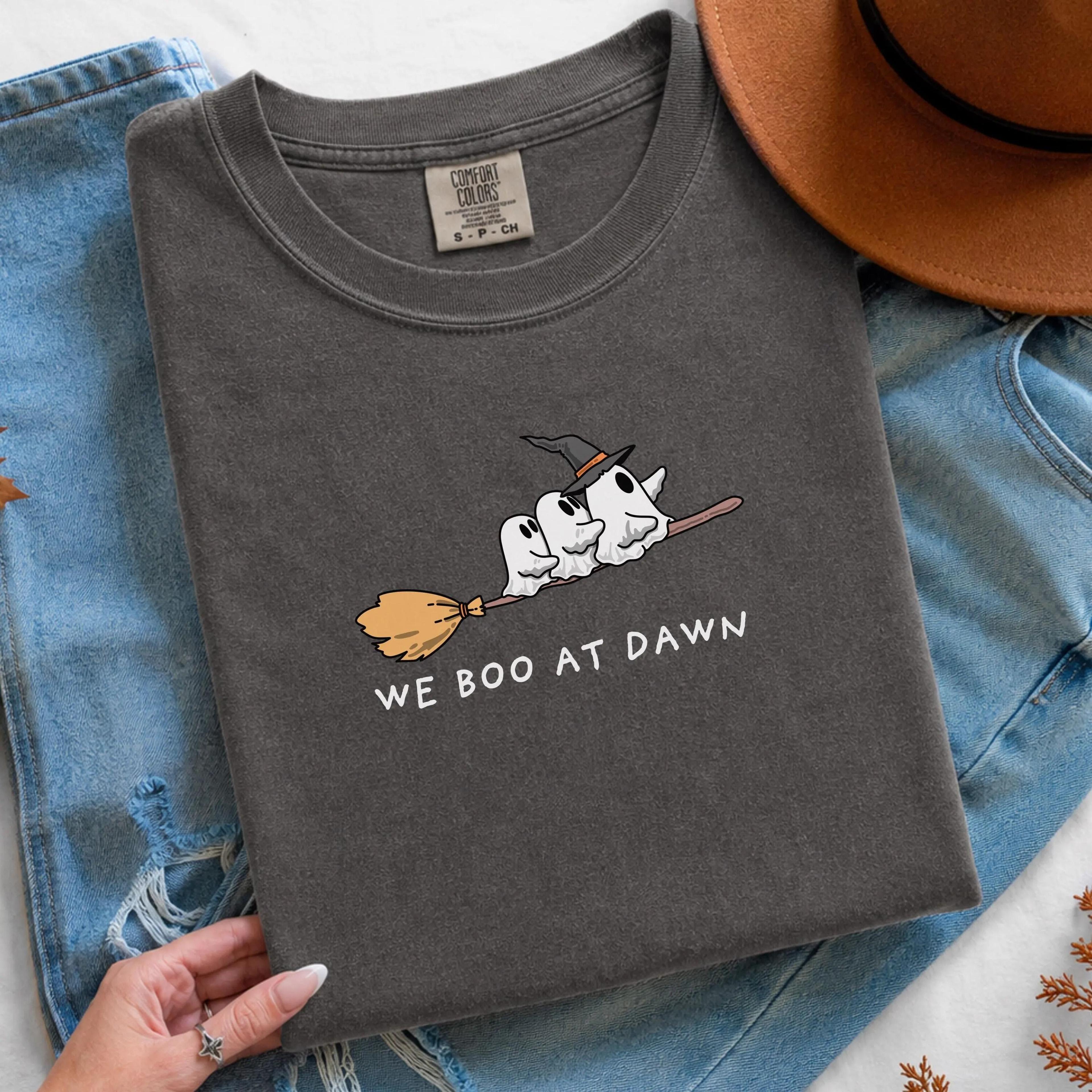 Ghost Halloween Shirt Funny Ghost Tee Spooky Season Shirt Halloween Shirt For Women Fall Graphic Te 2