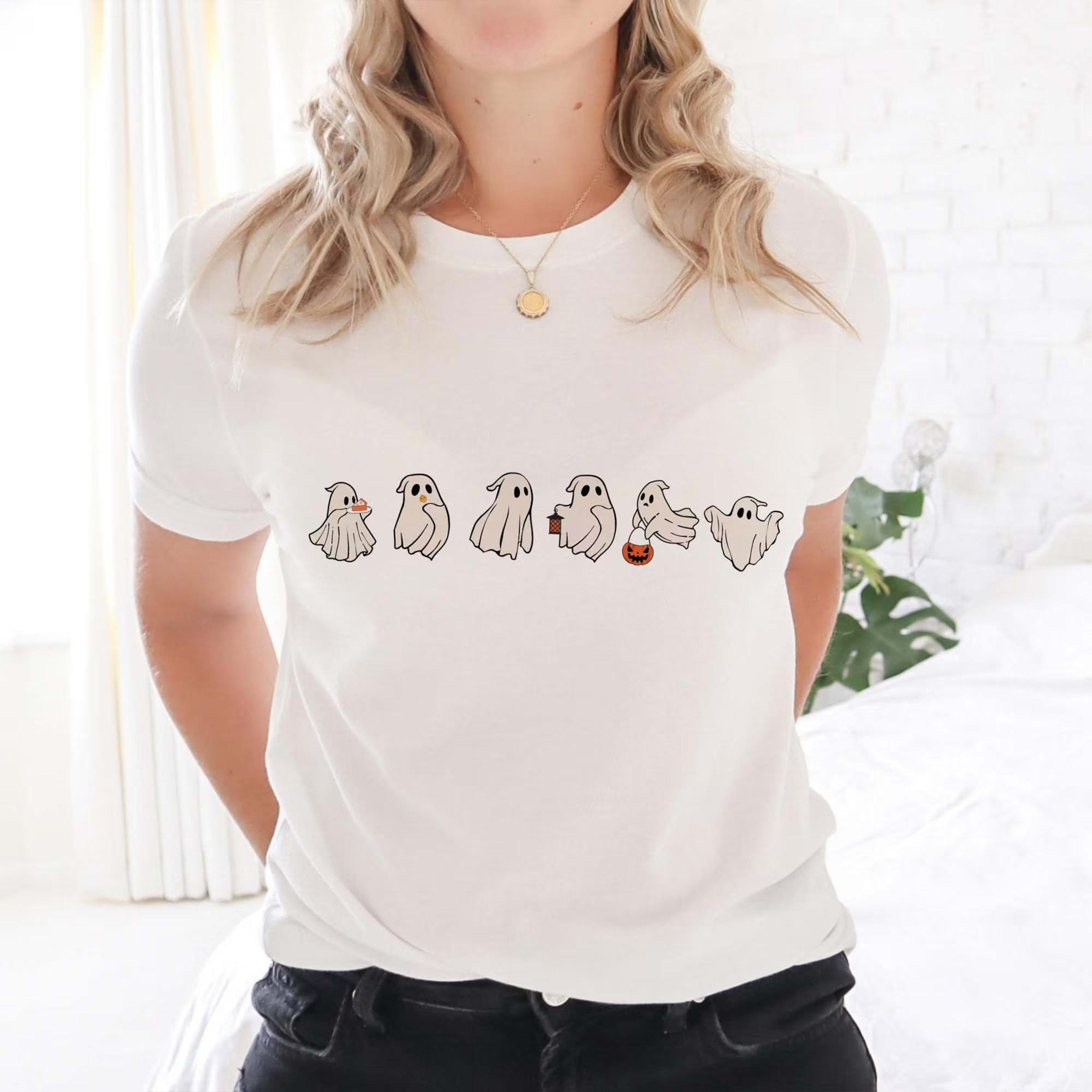 Cute Group Of Ghost Halloween Jumper  Tshirts Available  Black Party Outfit  Ghost Costume Unisex A 1