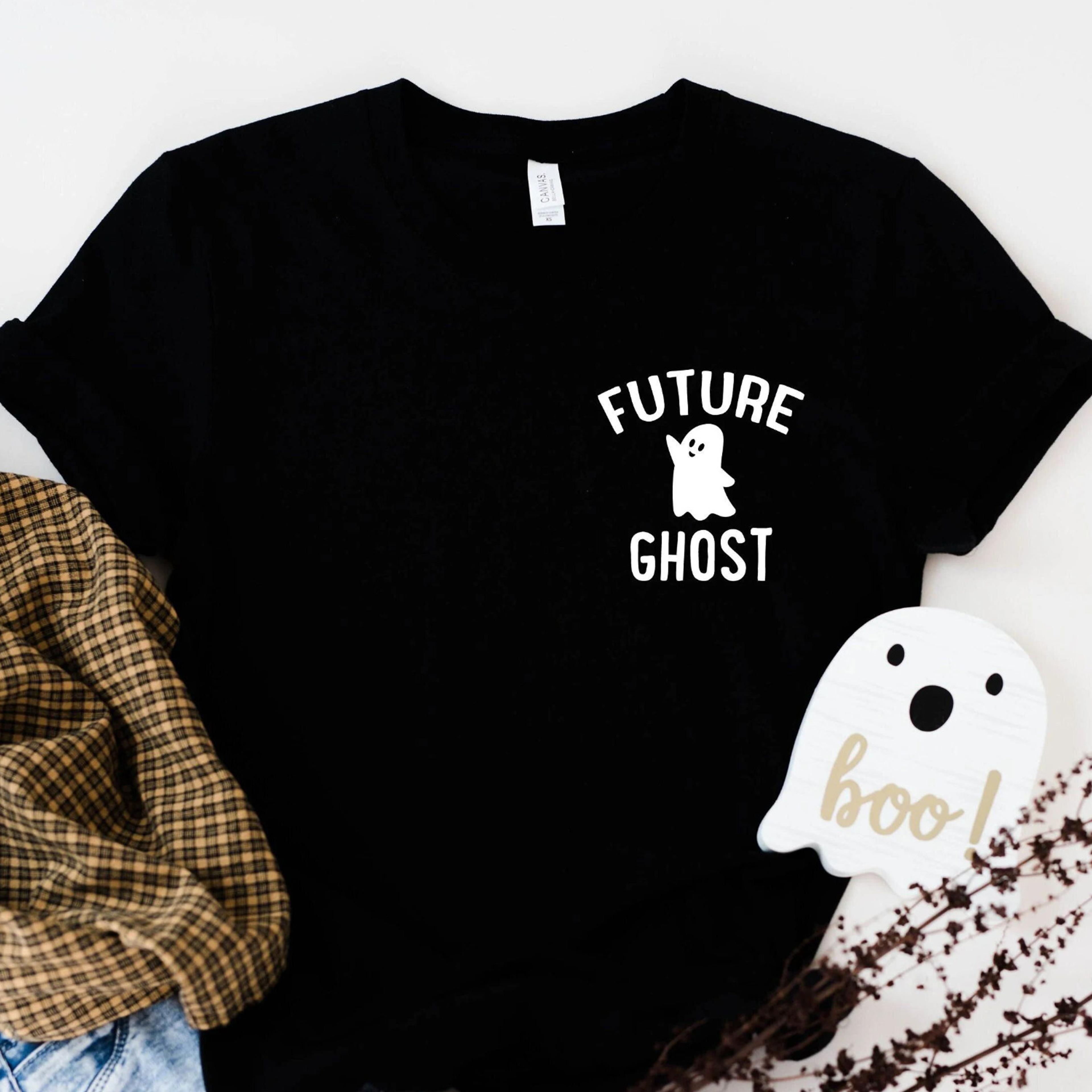 future ghost shirt halloween graphic tee cute spooky season ghost shirt