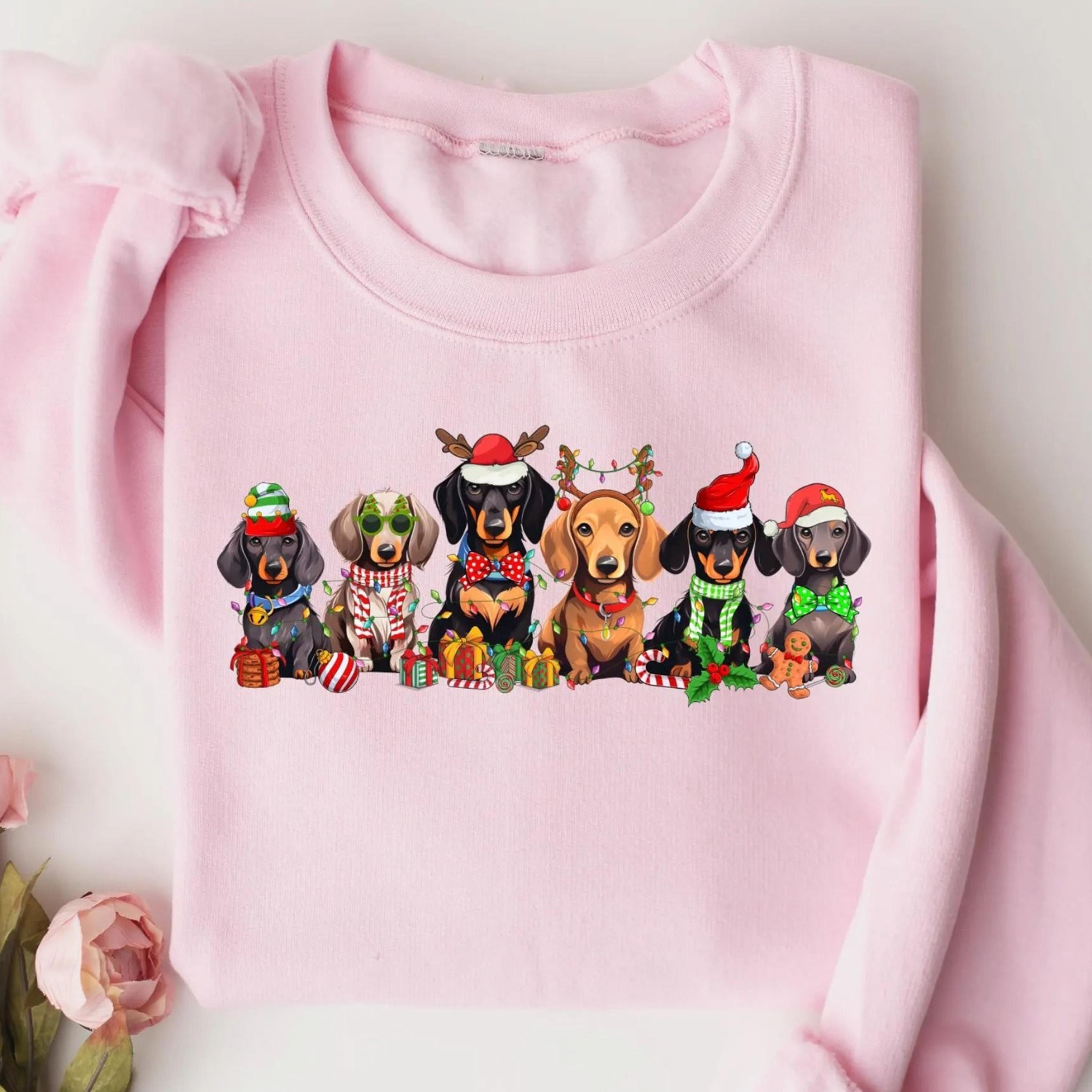 dachshund christmas sweatshirt, dachshund christmas shirt, dog lover gift, dachshund new year shirt, christmas crewneck,