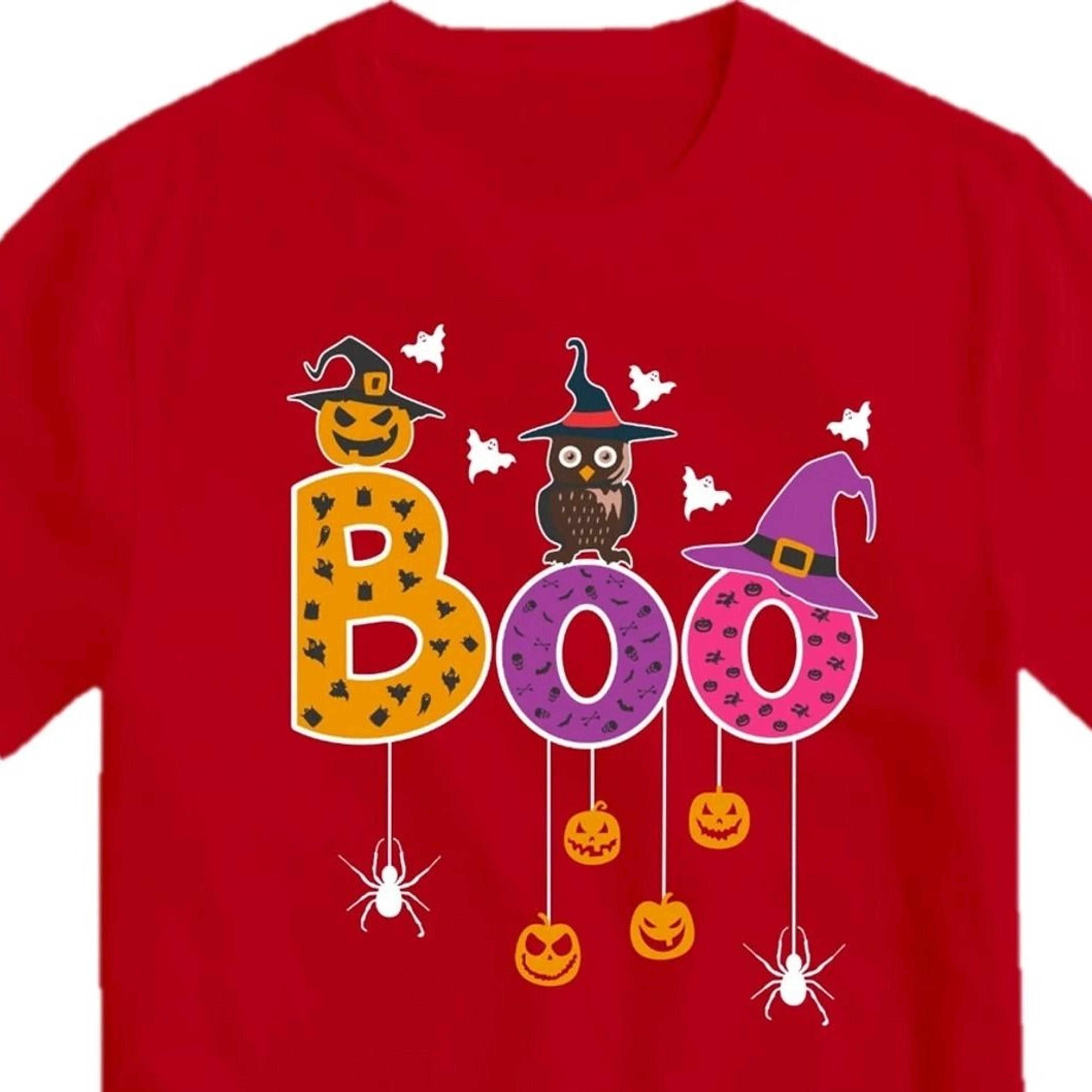 boo halloween t-shirt costume horror scream scary spooky costume party pumpkins gift men women kids t shirt tee