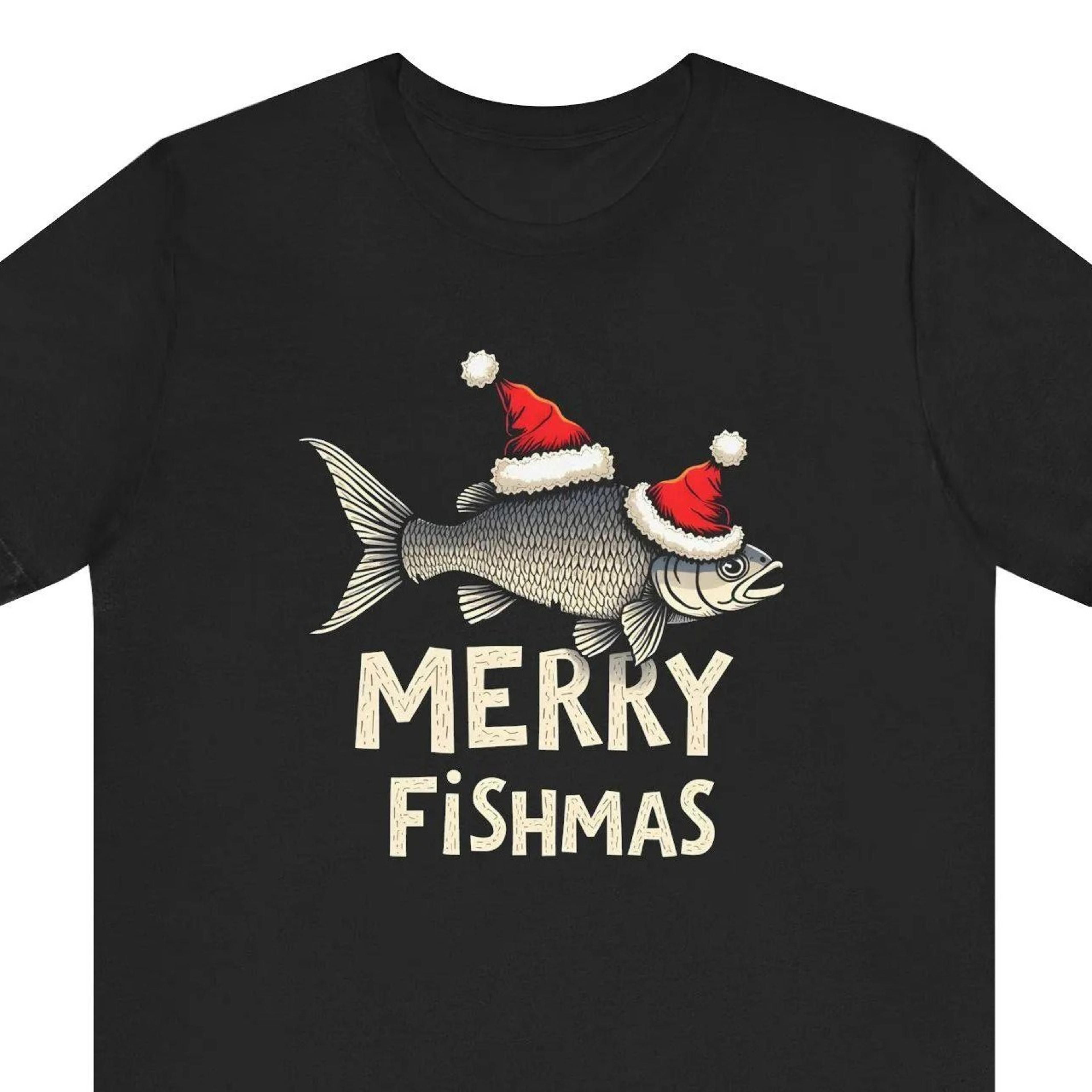 merry fishmas shirt, funny fish tshirt, christmas fishing shirt, christmas gift for fishermen, fish lover christmas tee