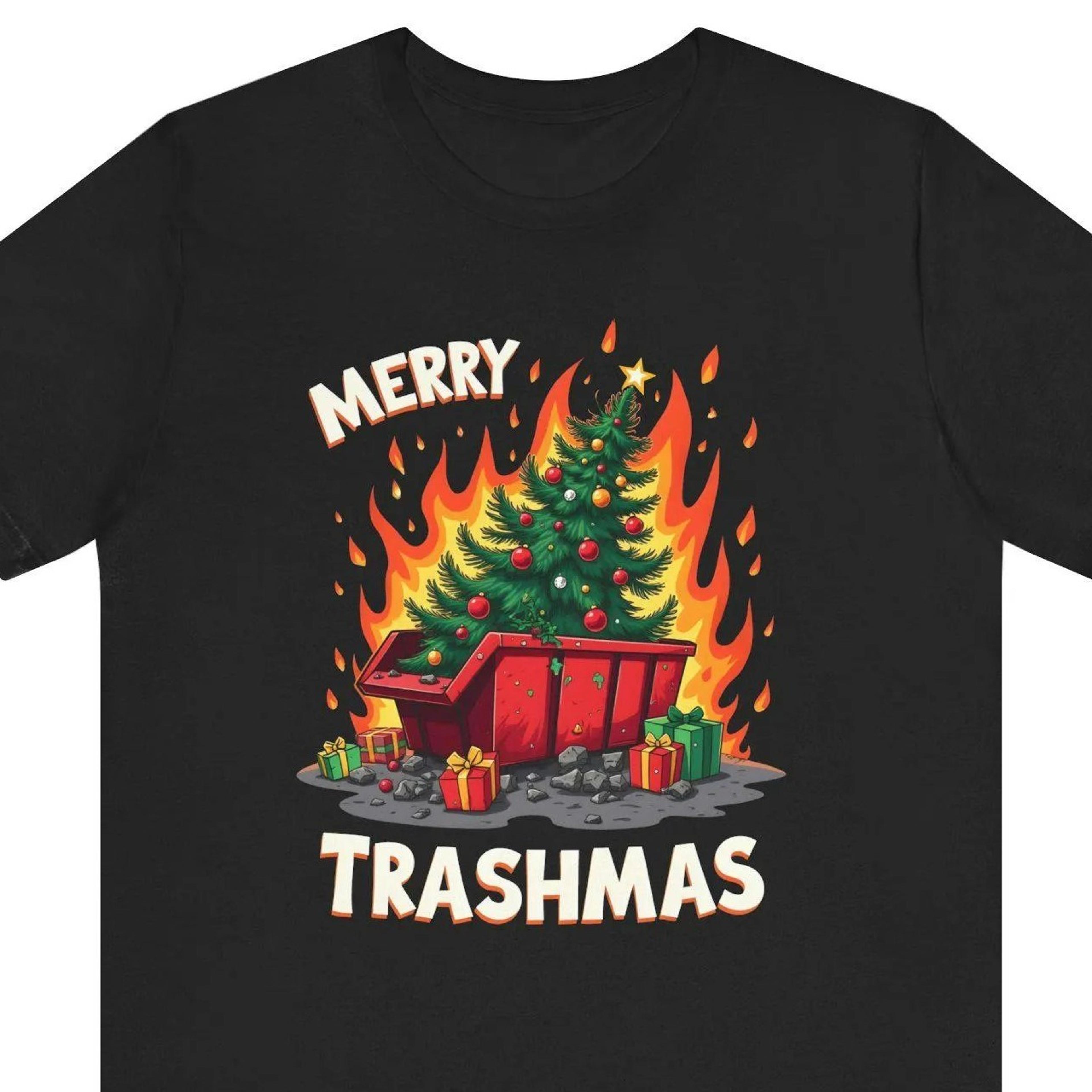 merry trashmas shirt, holiday humor tee, funny merry christmas tshirt, quirky holiday gift