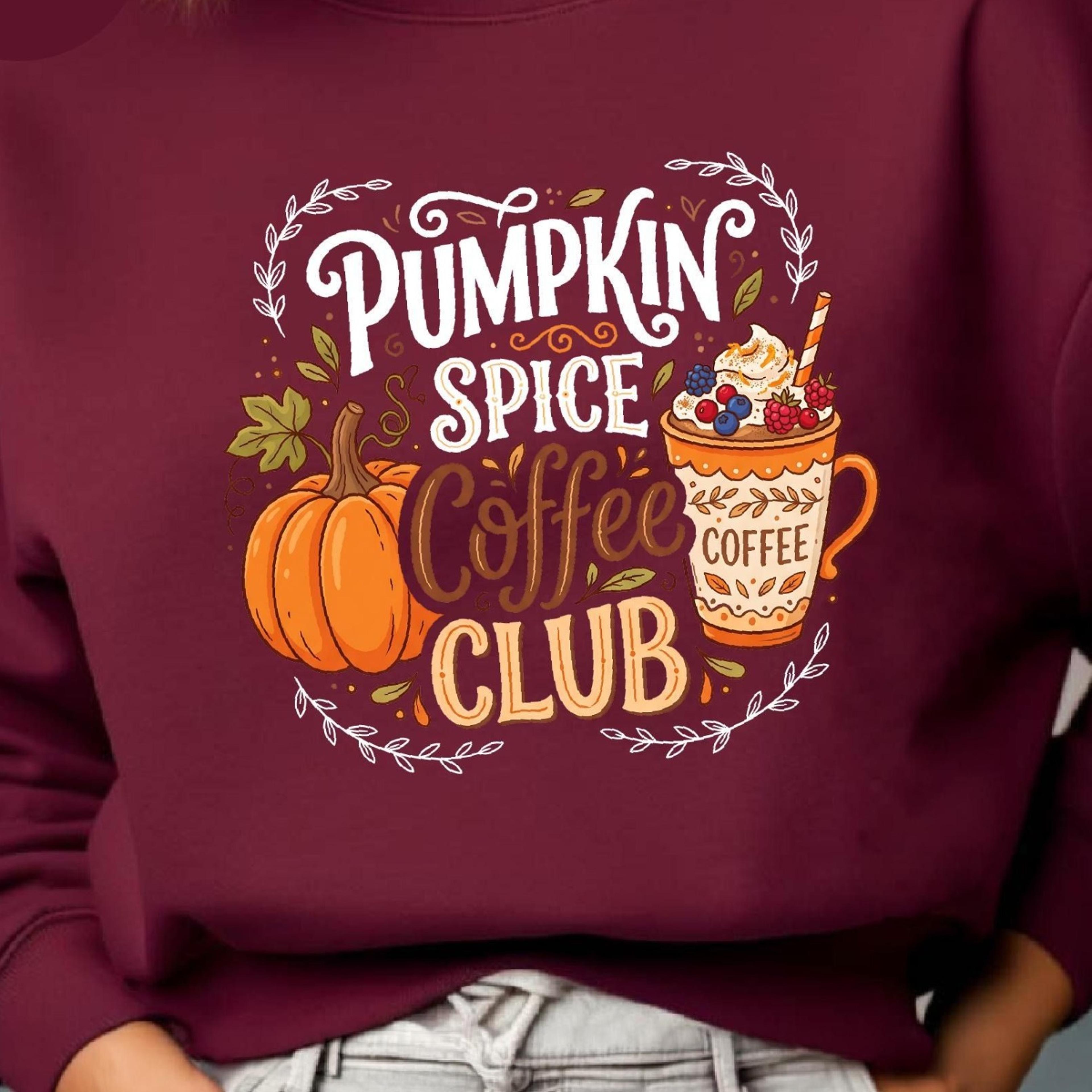 pumpkin spice coffee club , fall coffee lover, autumn pumpkin, cozy coffee club, thanksgiving gift