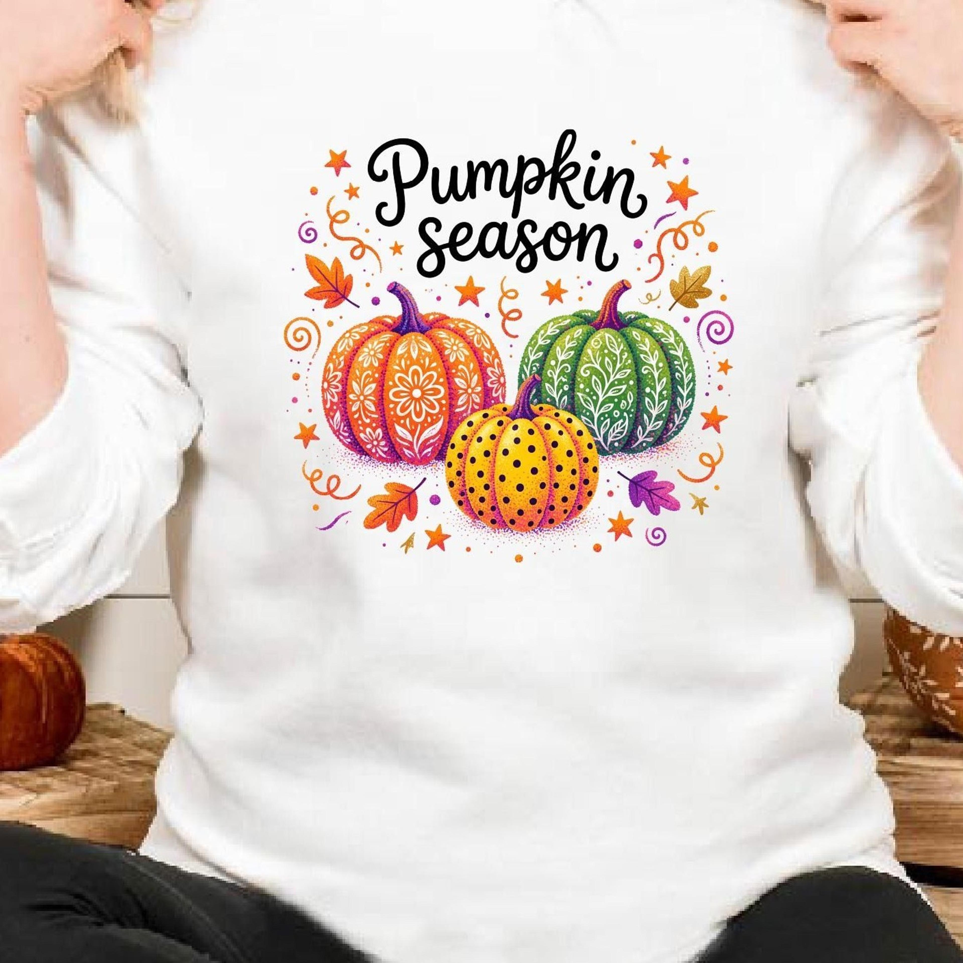 spooky pumpkin season sweatshirt, halloween pumpkin, colorful retro pumpkins hoodie, floral pumpkin