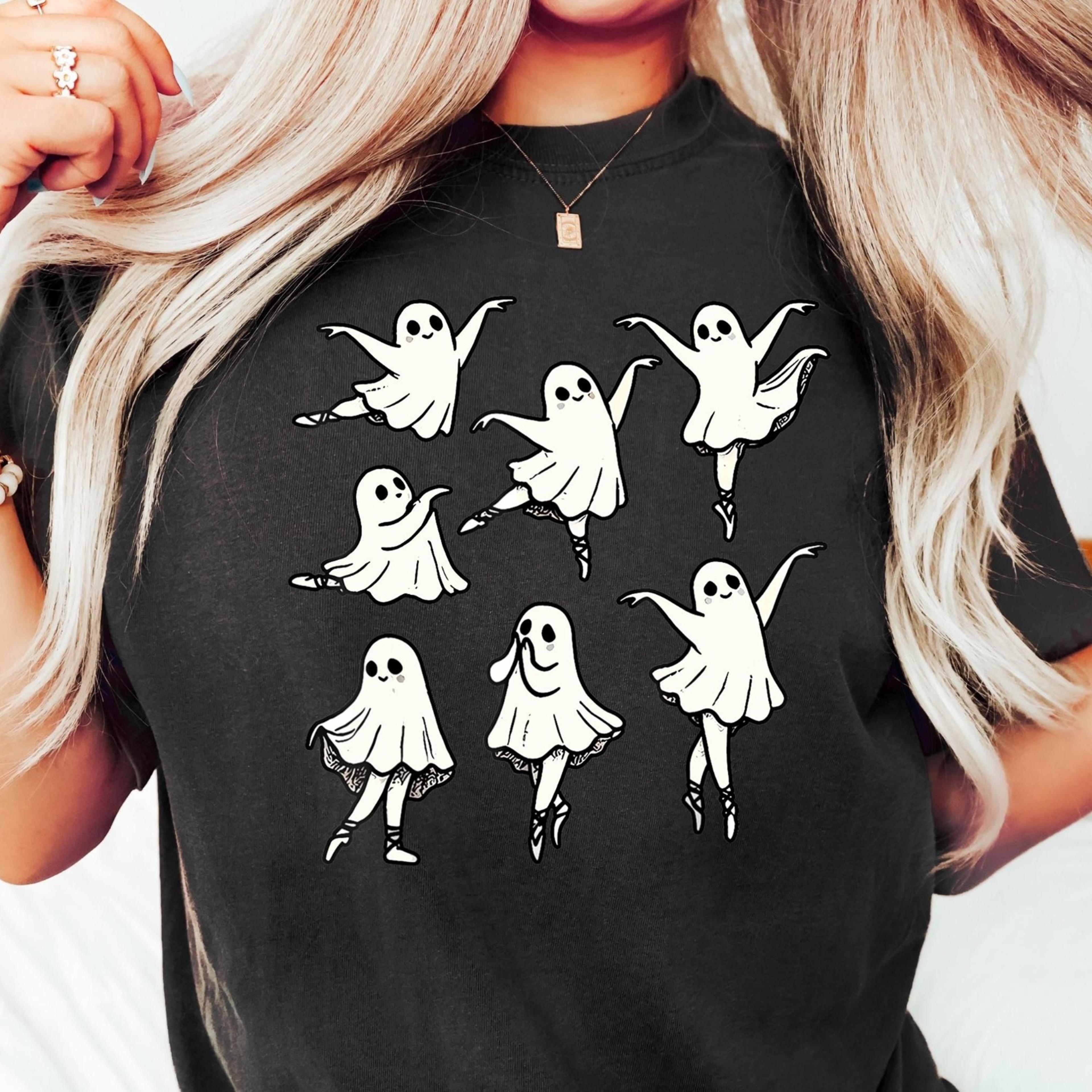 cute ballet ghost shirt, ballet dancer, spooky dance teacher shirt, dance teacher gift, dance lover gift